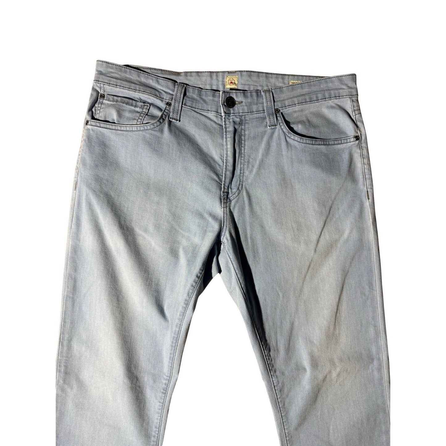 Agave Denim Rocker Jeans Cliffs Light Wash Slim Straight 34x32 USA