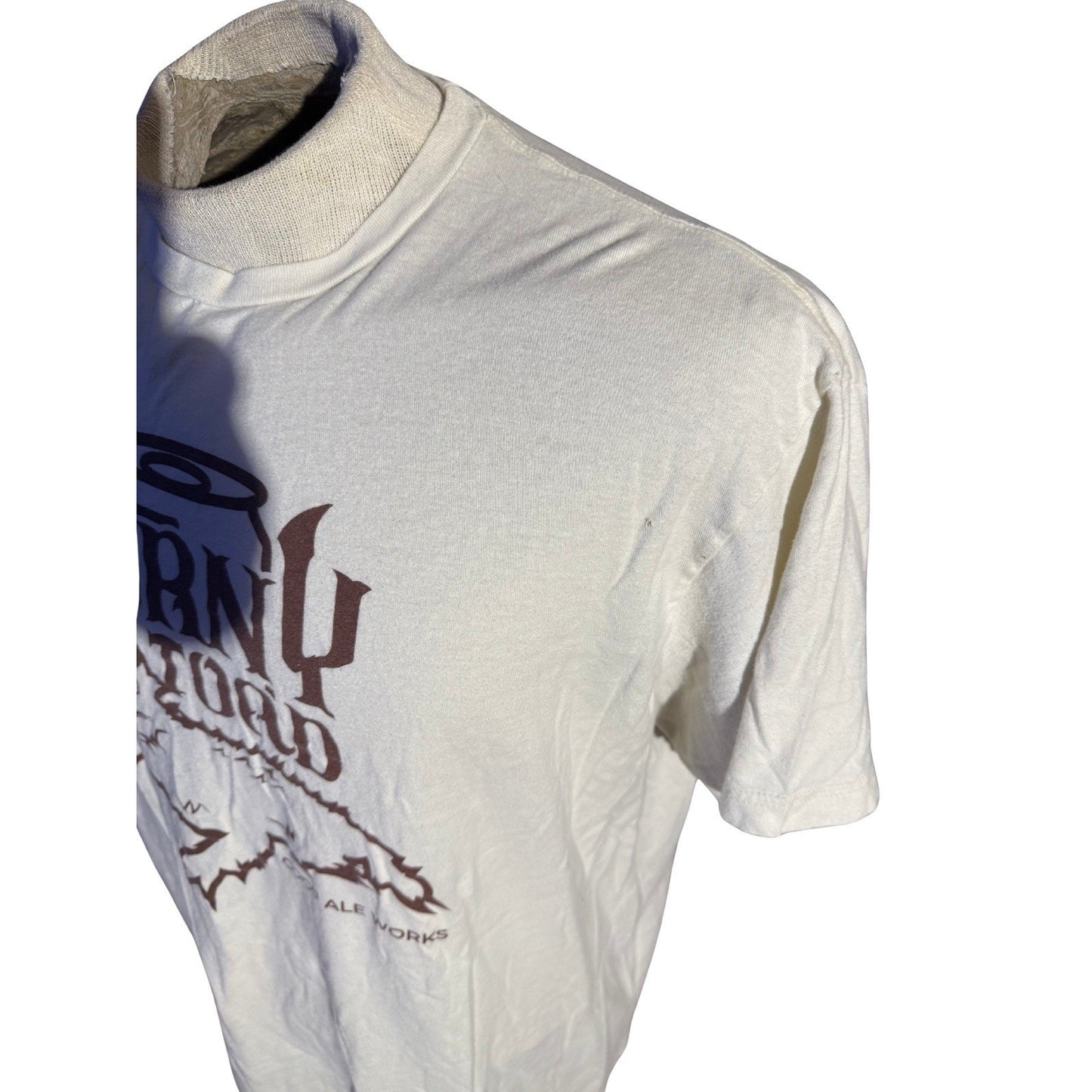 Horny Toad Beer T-Shirt Coop Ale Works Men’s XL White Graphic Tee Brewery Promo