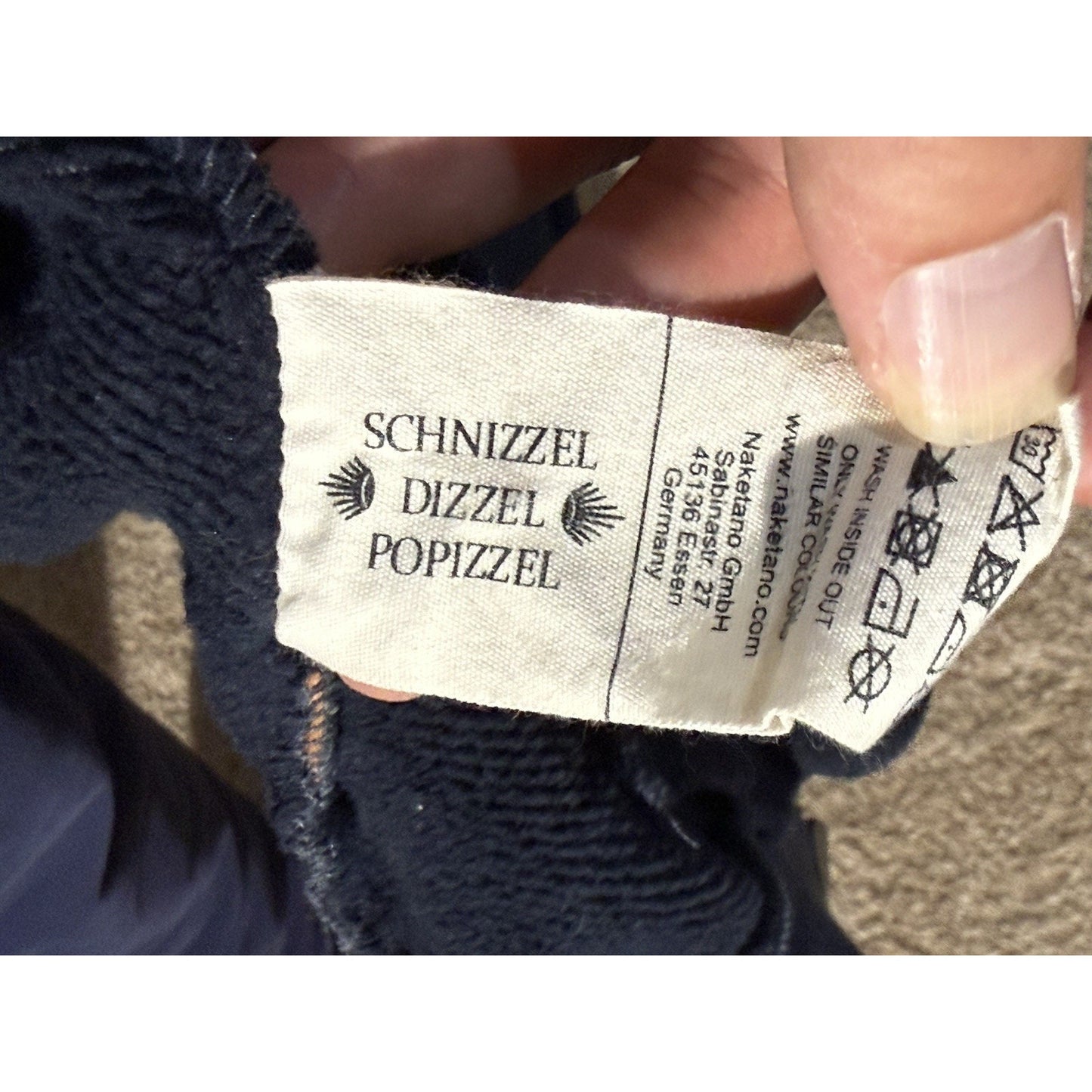 Naketano “The Poet’s Choice” Hoodie Men’s M Gray Asymmetrical Zip High Collar