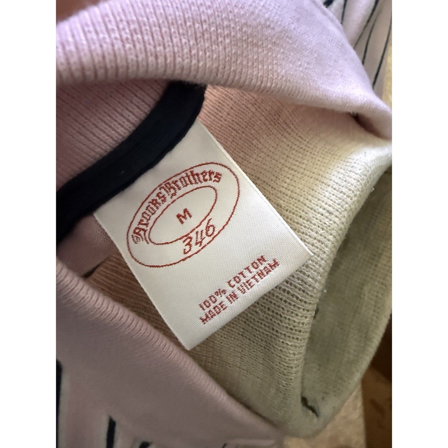 BROOKS BROTHERS 346 Polo Men's Size Medium Pink 100% Cotton