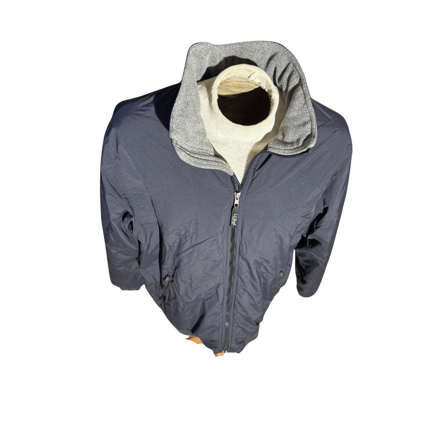 L.L. Bean Men’s XL Navy Thinsulate Jacket Fleece Lined Full Zip Insulated Coat