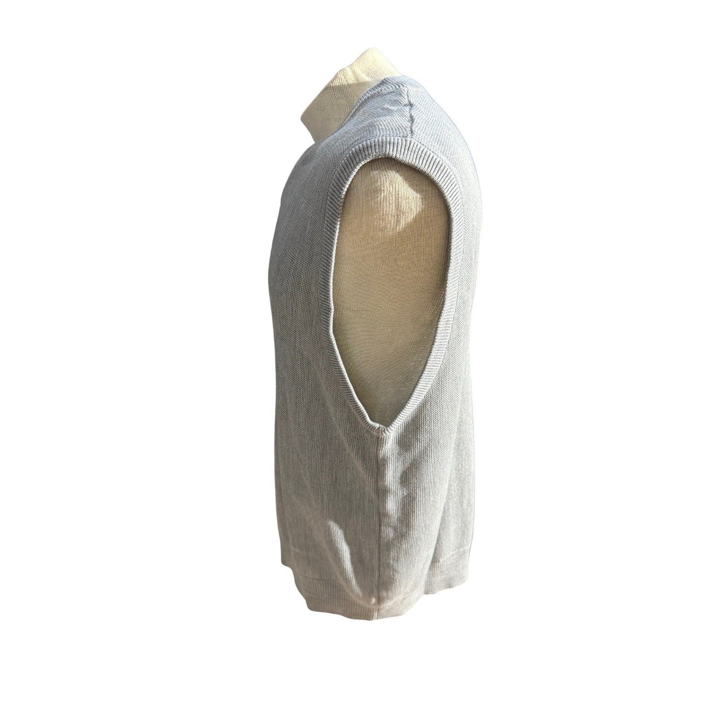 Dockers Vest Sweater Mens XL V-Neck Pullover Grey Acrylic Neutral Preppy