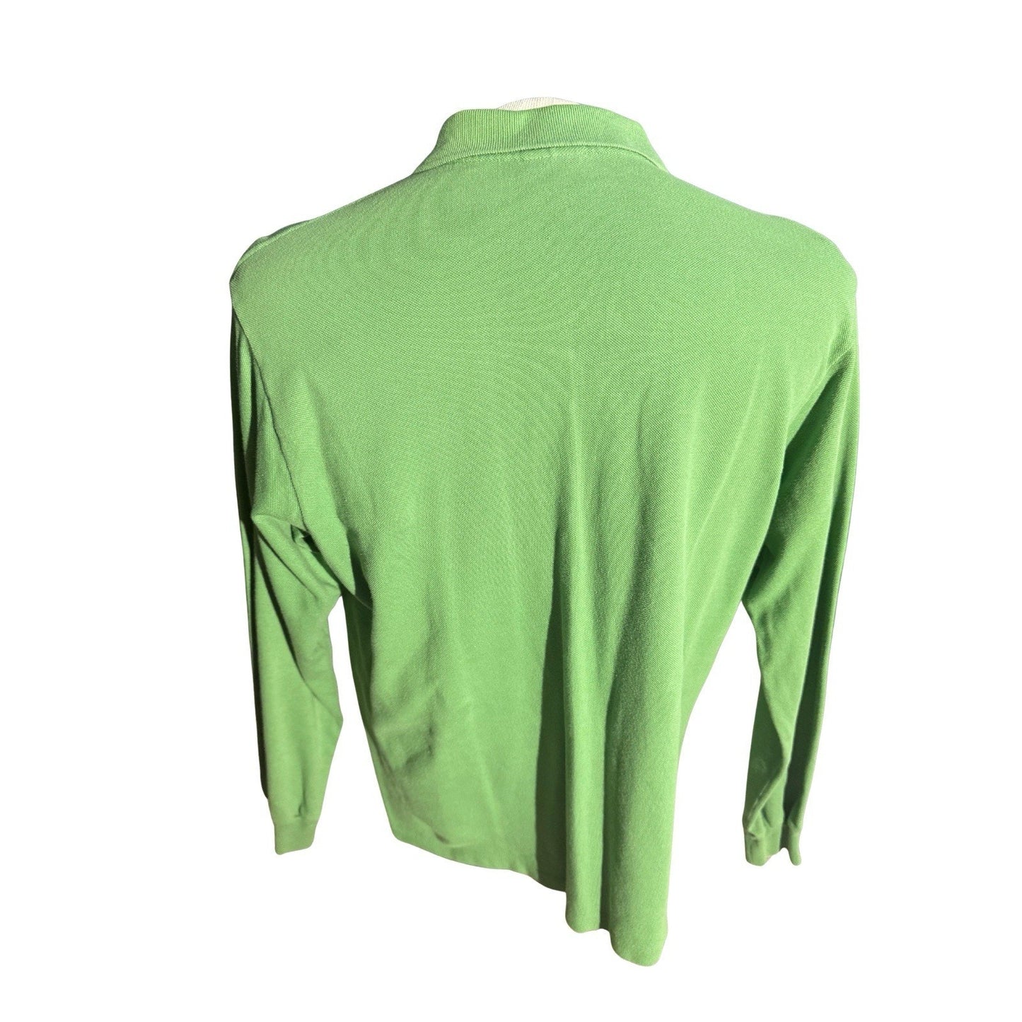 Lacoste Men’s XL Long Sleeve Polo Shirt Green Crocodile Logo Made in Peru