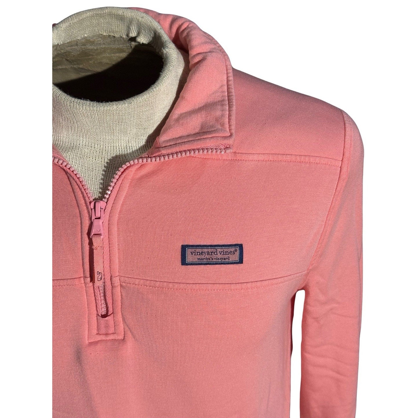 Vineyard Vines Mens Medium M Sweater 1/2 Zip Pullover Blank Collgiate Shep Shirt