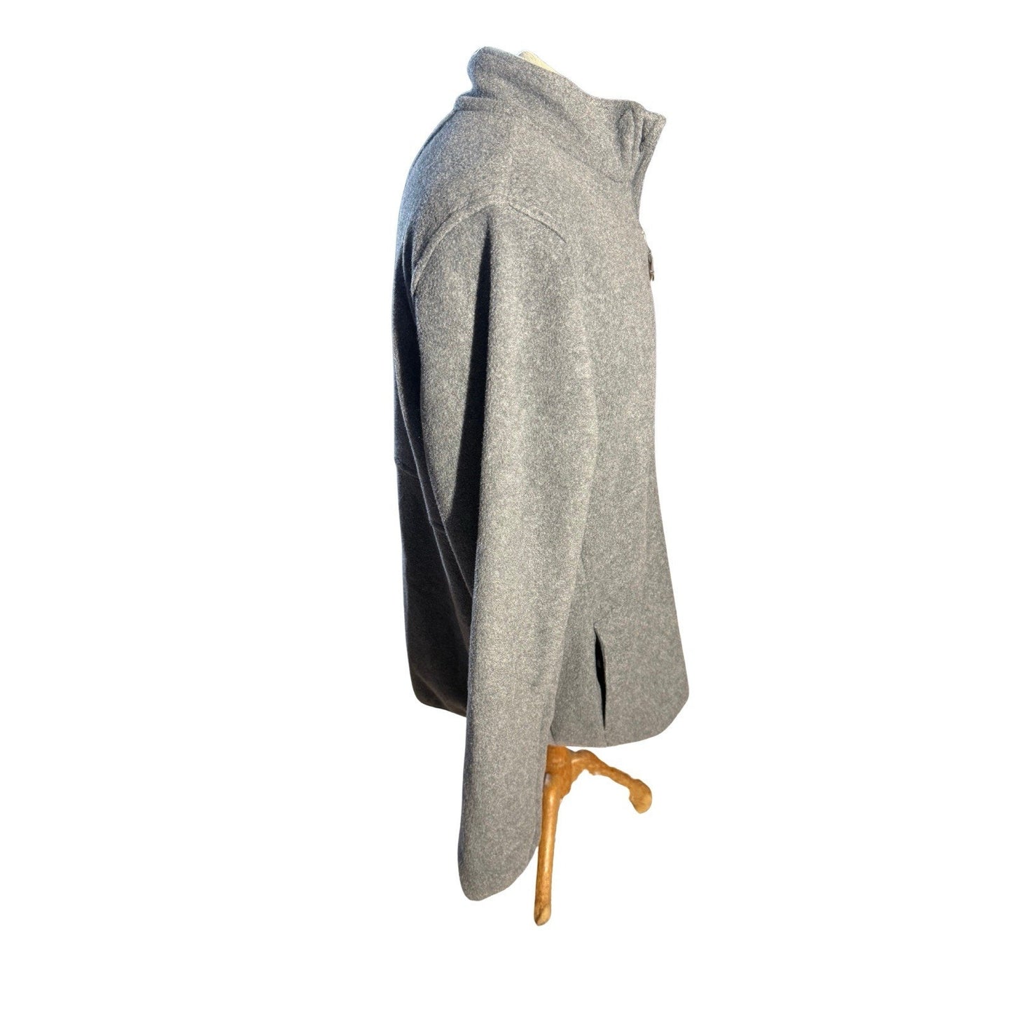 Magellan Outdoors Men’s L Classic Fit Full Zip Fleece Jacket Gray Recycled