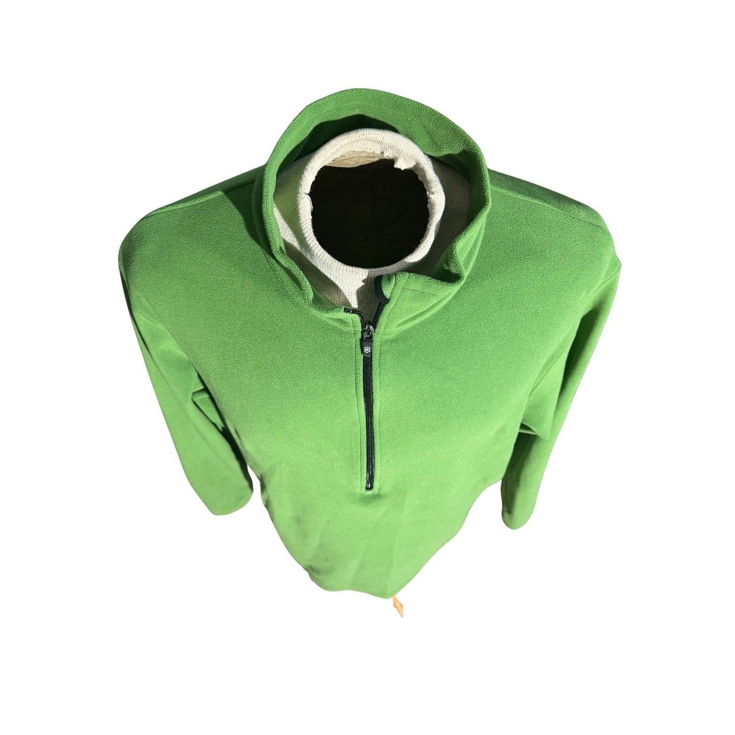 Victorinox Men’s Green Fleece Quarter Zip Pullover Jacket XL Soft Warm Casual