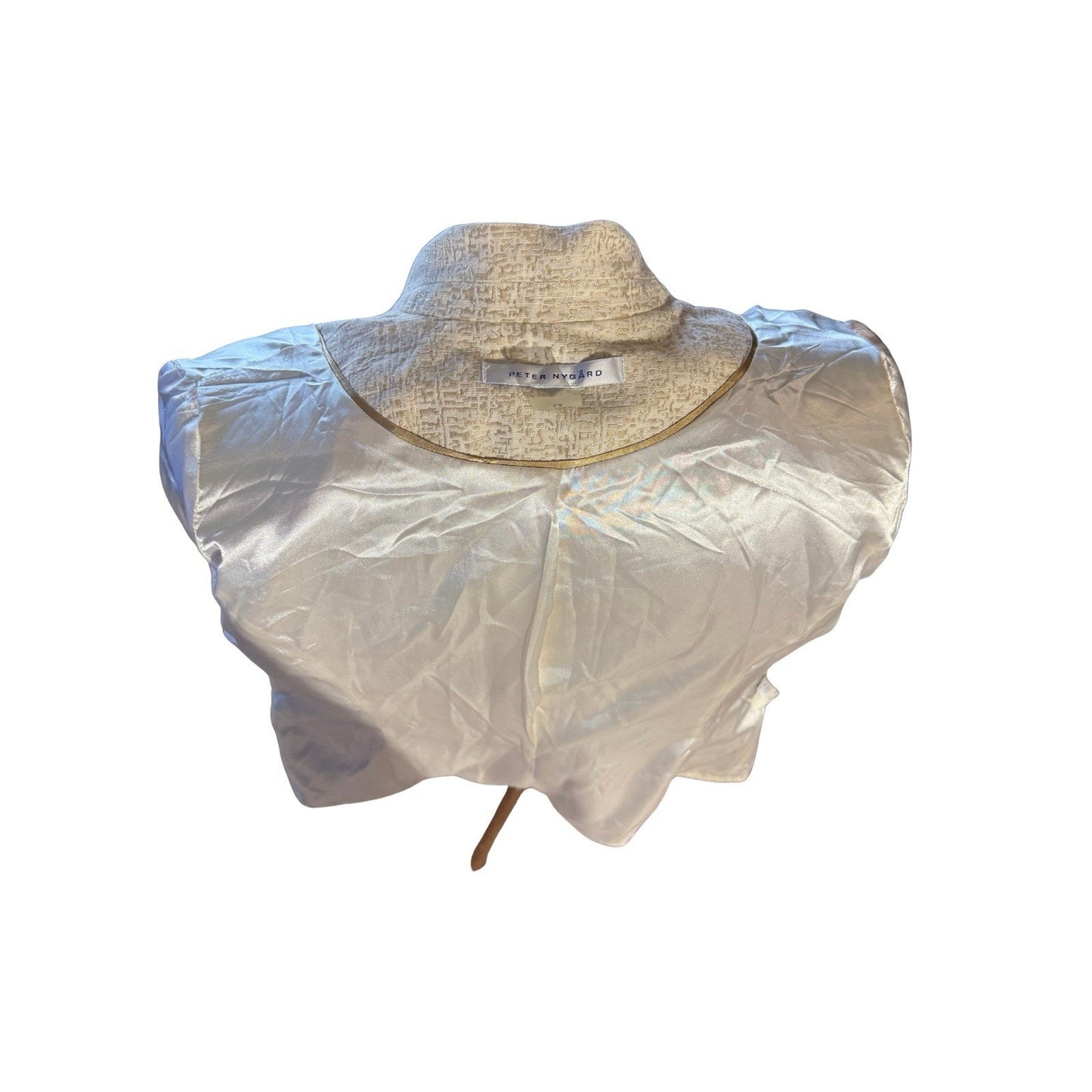 Peter Nygard Women’s Blazer Jacket Metallic Gold Jacquard Size 14 Vintage 289