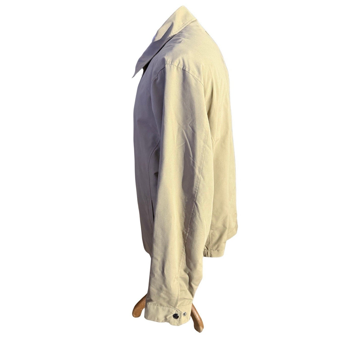 Haggar Men’s Large Tan Bomber Jacket Lightweight Zip Up Coat New Without Tags