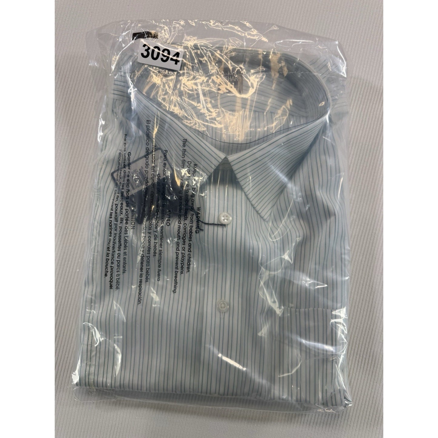 Ike Behar New York 17 36 Green Stripe Cotton Dress Shirt NWT Peru