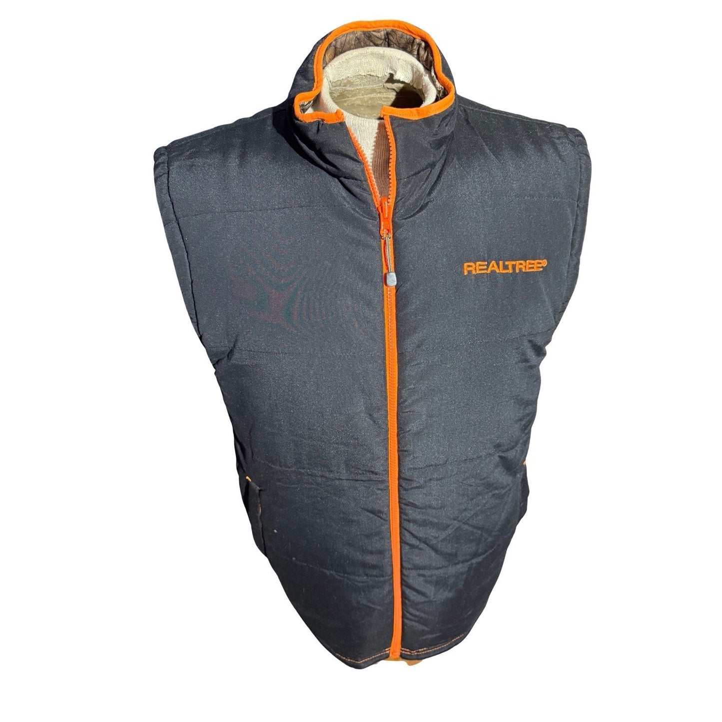 Realtree Camo Hunting Vest Men’s L Reversible Black / Xtra Pattern Outdoor Gear