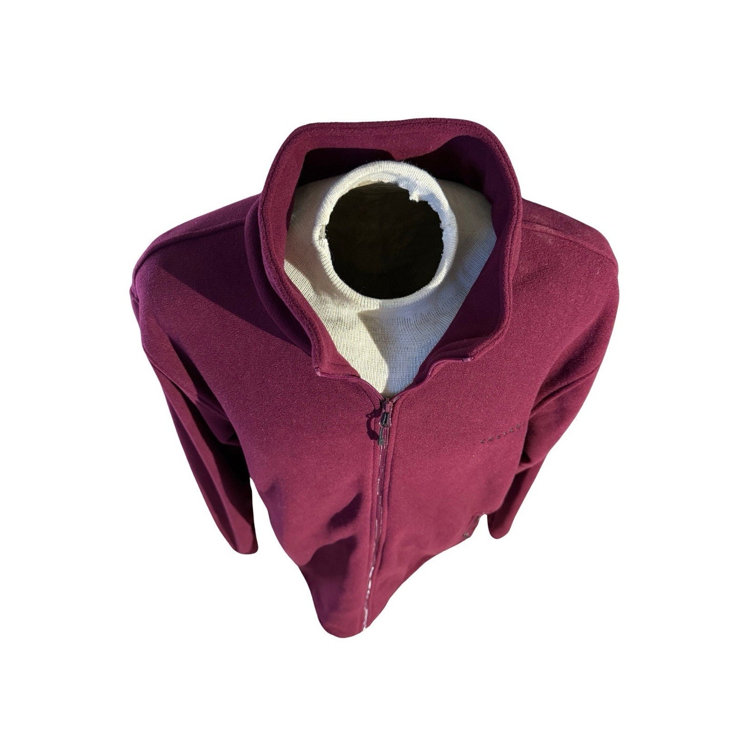 Caesars Entertainment Burgundy Fleece Jacket Men’s 2XL Zip Up Warm Soft