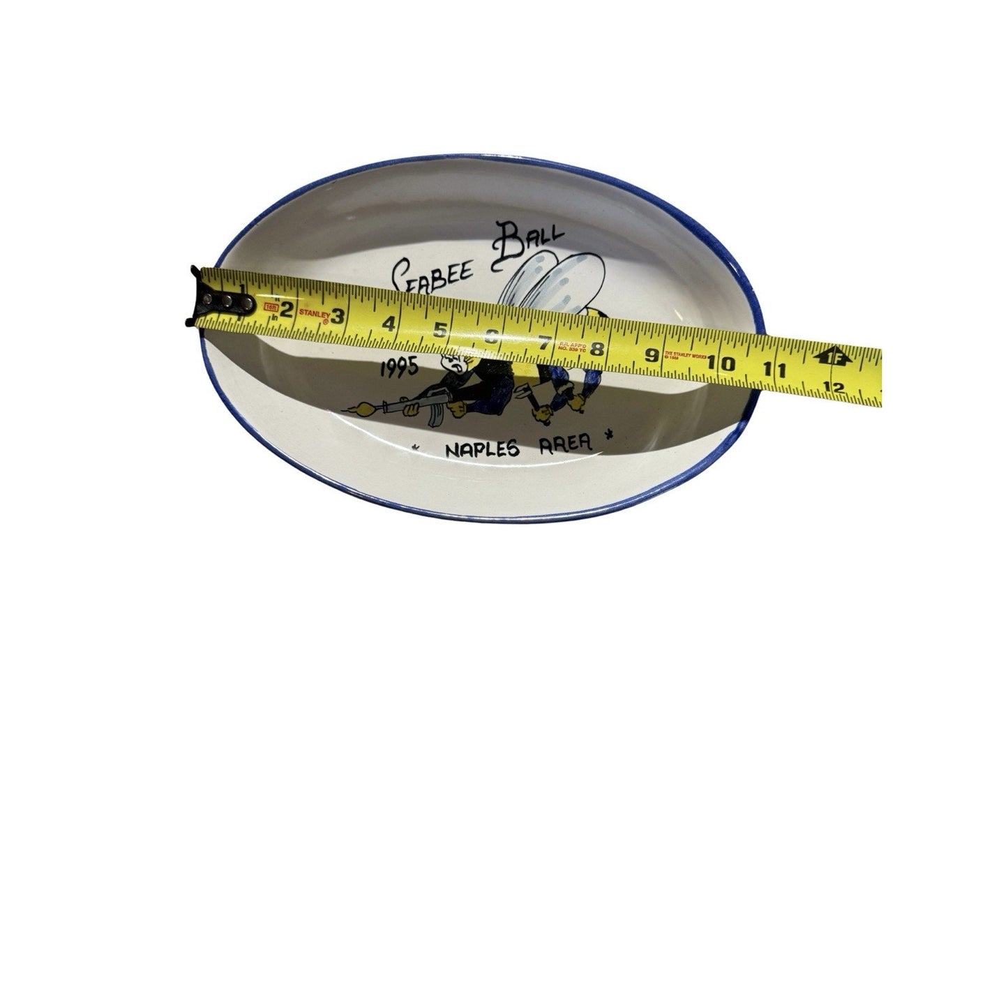 1995 US Navy Seabee Ball Naples Plate Giovanni Vietri Italy Hand Painted RARE