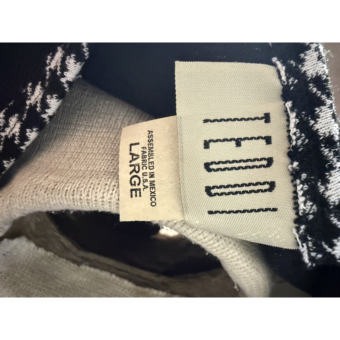 Vintage Teddi Women’s Cardigan Sweater L Black Houndstooth Trim NWT 80s Shoulder