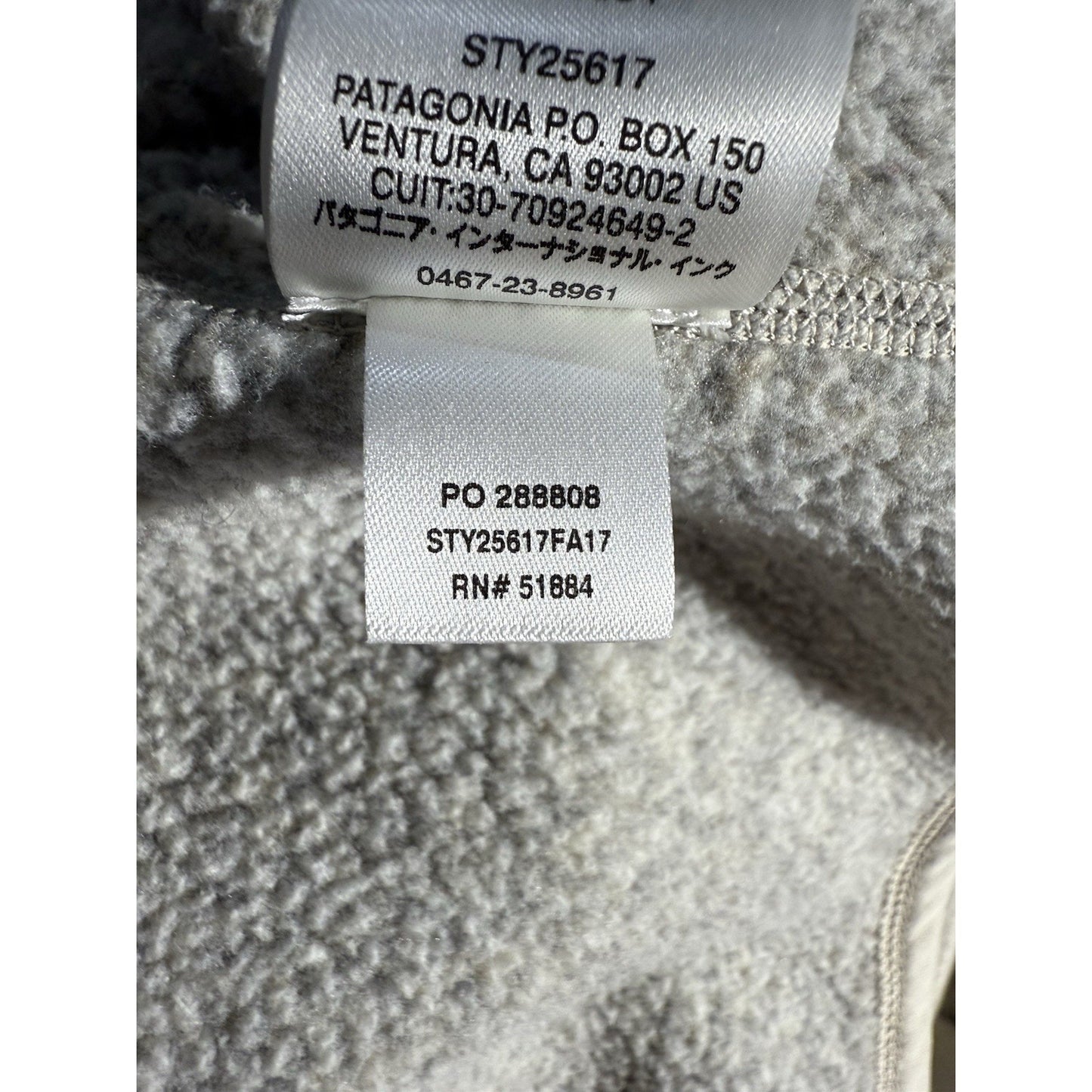 Patagonia Women’s Better Sweater 1/4 Zip Fleece Pullover Birch White XL