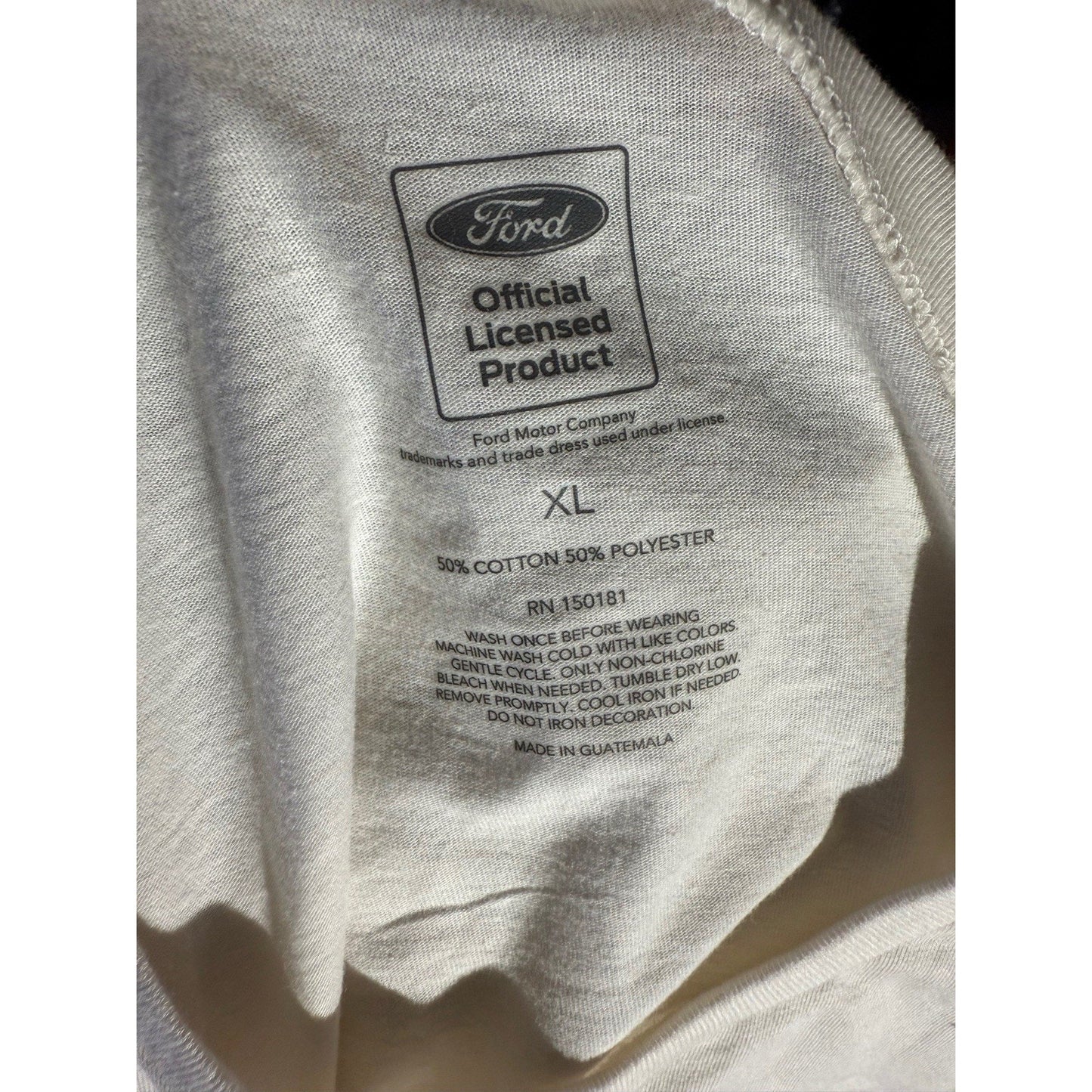 Ford Bronco T-Shirt XL White Graphic Tee Official Licensed Retro Off Road SUV