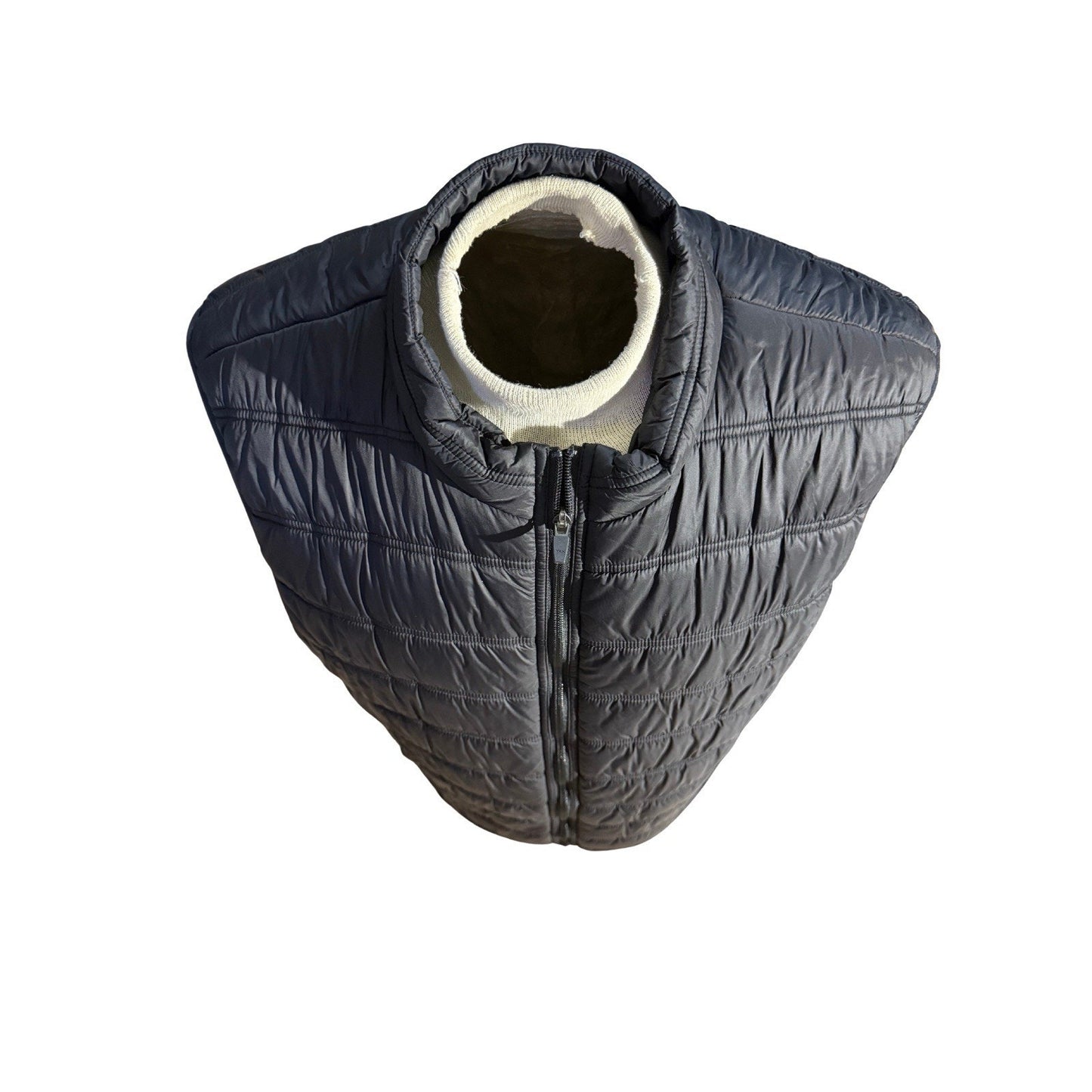 Straight Down Black Quilted Puffer Vest Men XXL Lightweight Thermal Microfiber