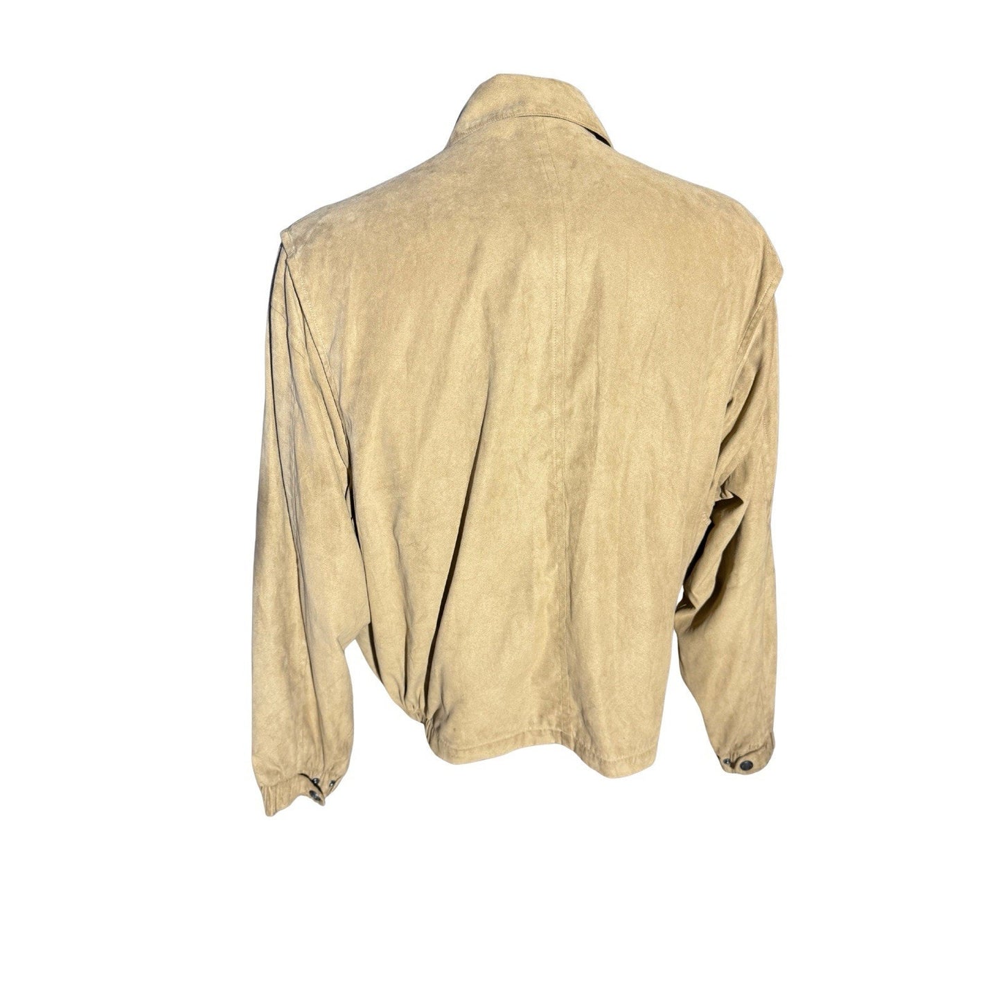 Weatherproof Suede Bomber Jacket XL Tan Absolut Vodka Promo Embroidered