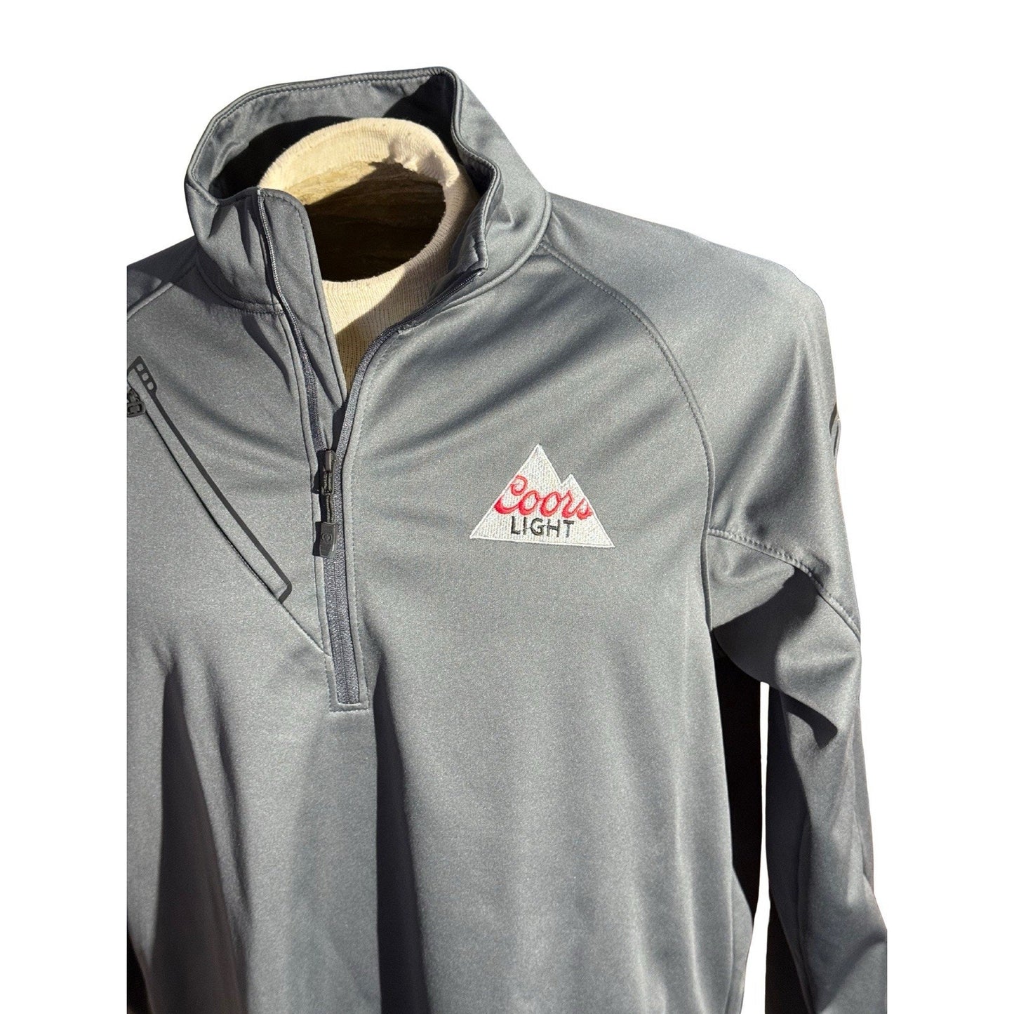 Coors Light OGIO Endurance 1/4 Zip Pullover Men’s L Gray Softshell Fleece Jacket