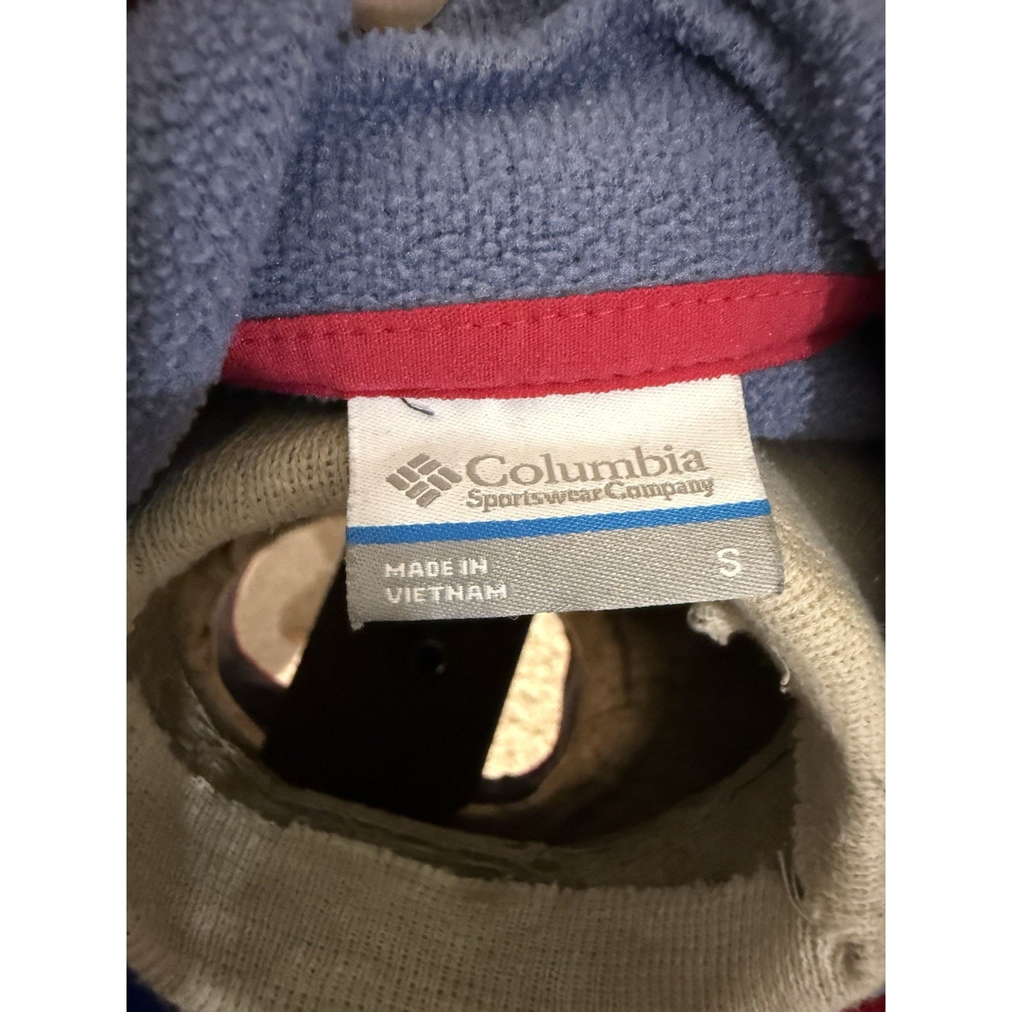 Columbia Women’s Pullover Hoodie Gray Pink Trim Active Fleece Large