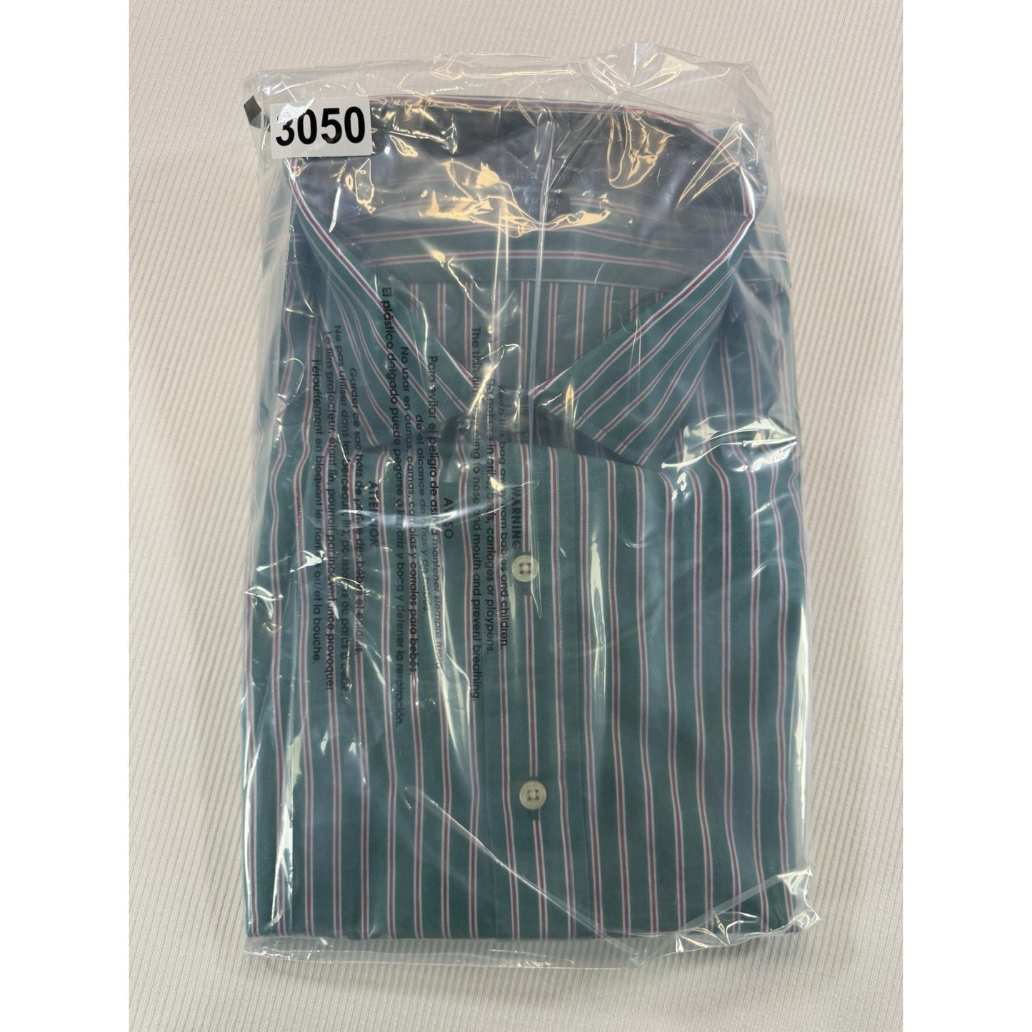 Polo Ralph Lauren Westerton XL Green Stripe Dress Shirt 100% Cotton