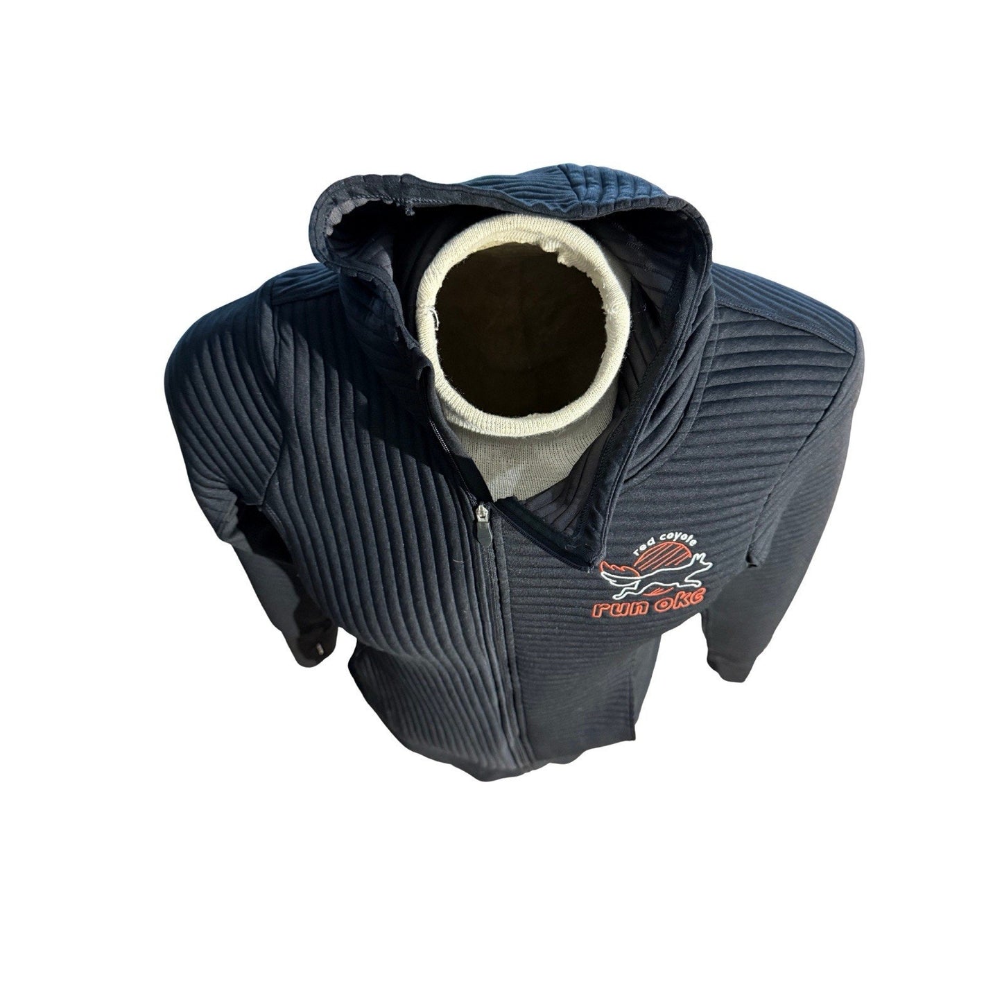 Brooks Run OKC Red Coyote Ribbed Full Zip Hoodie Black Women’s Medium