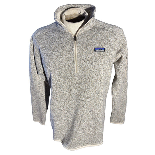Patagonia Women’s Better Sweater 1/4 Zip Fleece Pullover Birch White XL