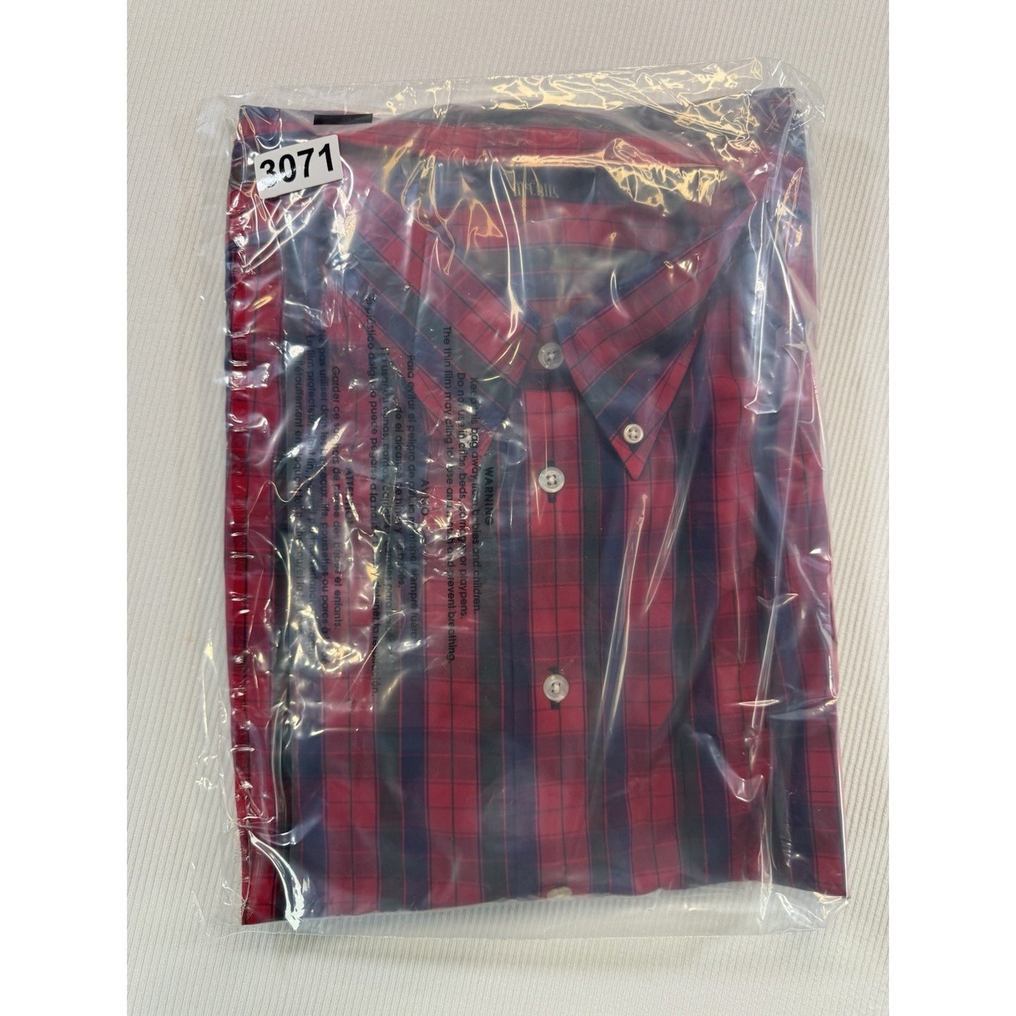 Vintage Gitman Bros for McCalls Tartan Plaid Button Down Shirt L USA