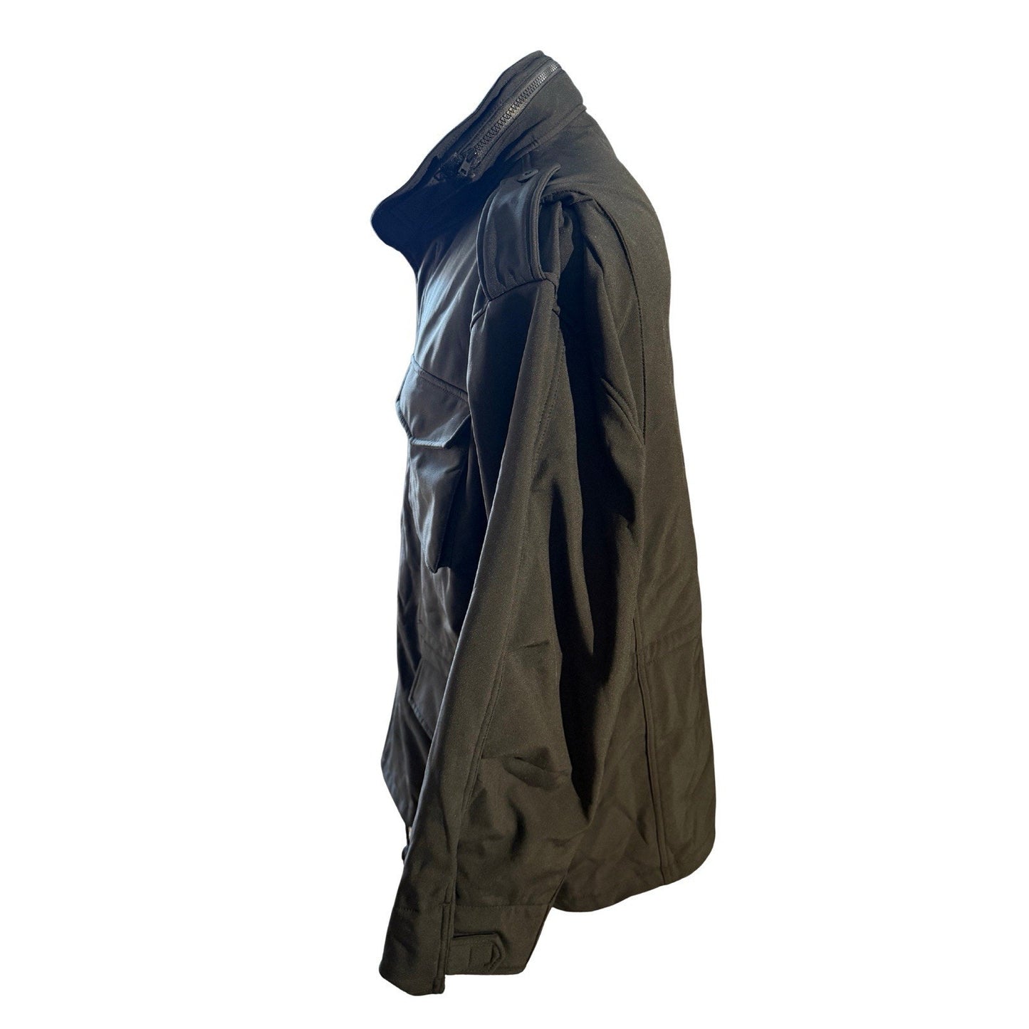 Rothco M-65 Field Jacket Large Regular Black Army Military Quilted Liner Hood