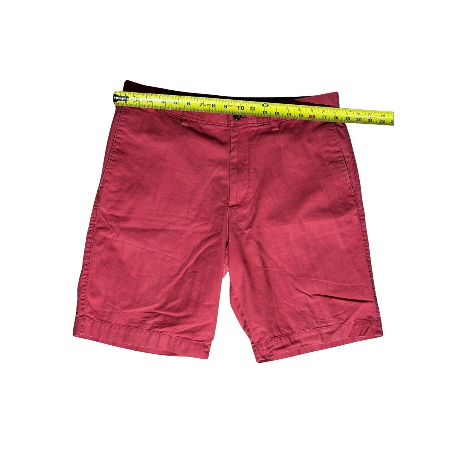 Banana Republic Men’s Gavin Chino Shorts Red 35 Cotton Classic Fit Casual