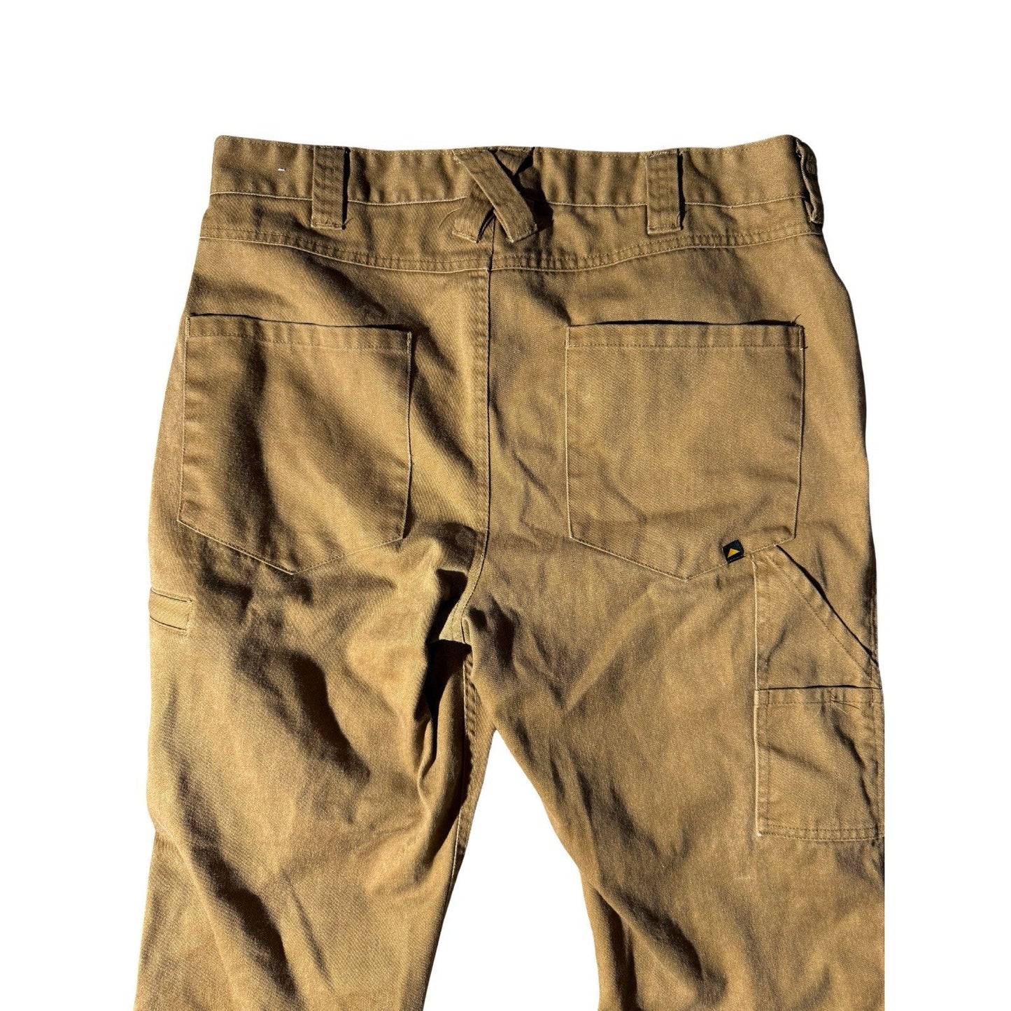 Caterpillar CAT Men’s Work Pants 34x32 Brown Canvas Utility Carpenter Straight