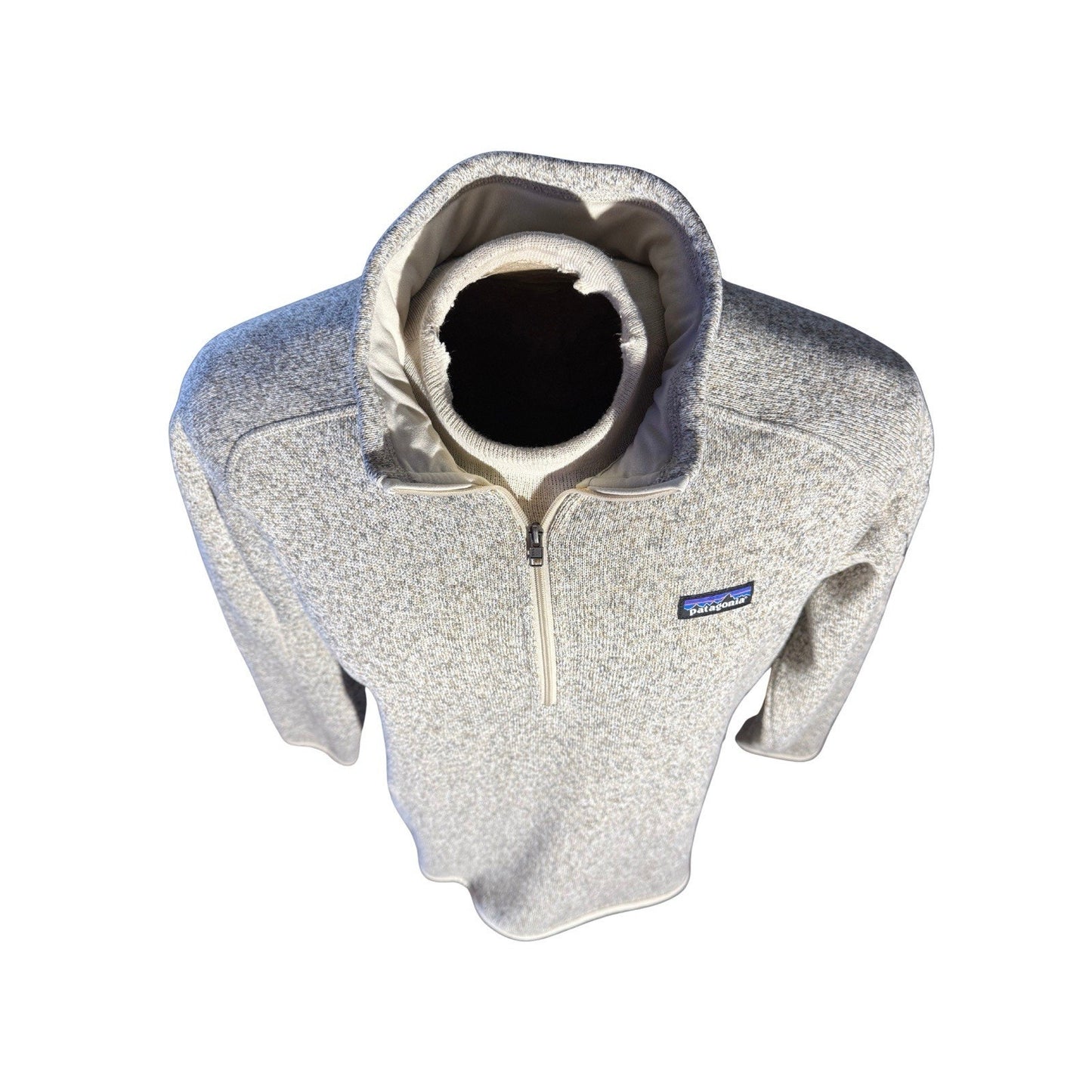 Patagonia Women’s Better Sweater 1/4 Zip Fleece Pullover Birch White XL