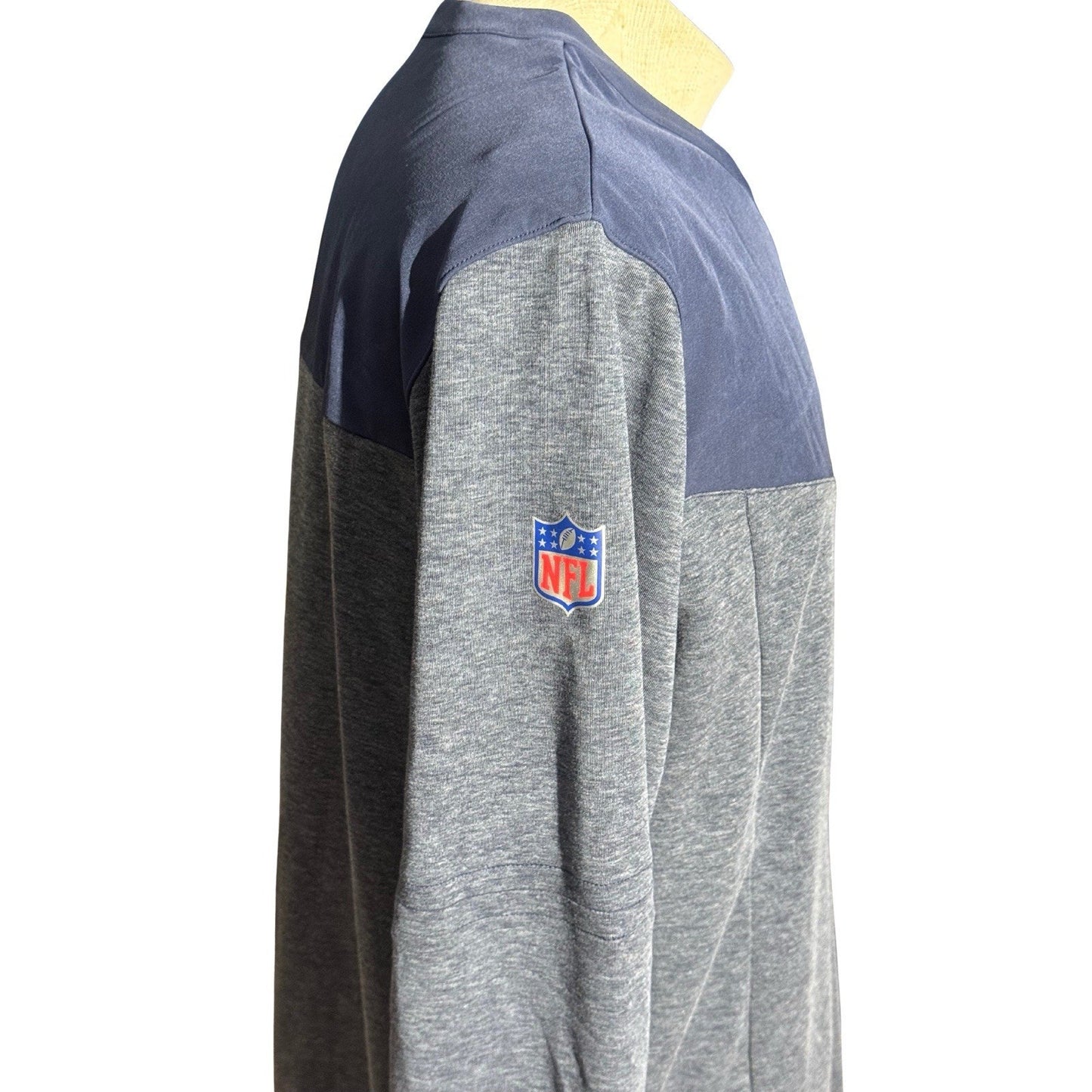 Nike Dallas Cowboys NFL Dri-Fit Quarter Zip Pullover Blue Gray Men’s XL