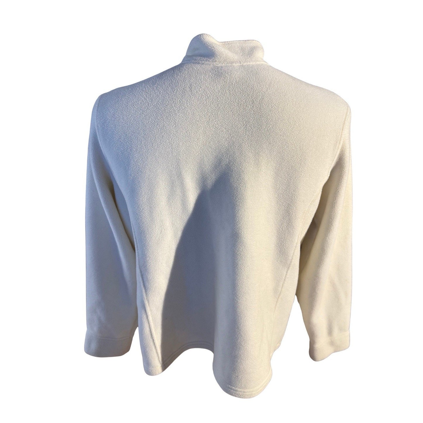 L.L. Bean Women’s Polartec Fleece Jacket Off White Zip Up El Salvador XL