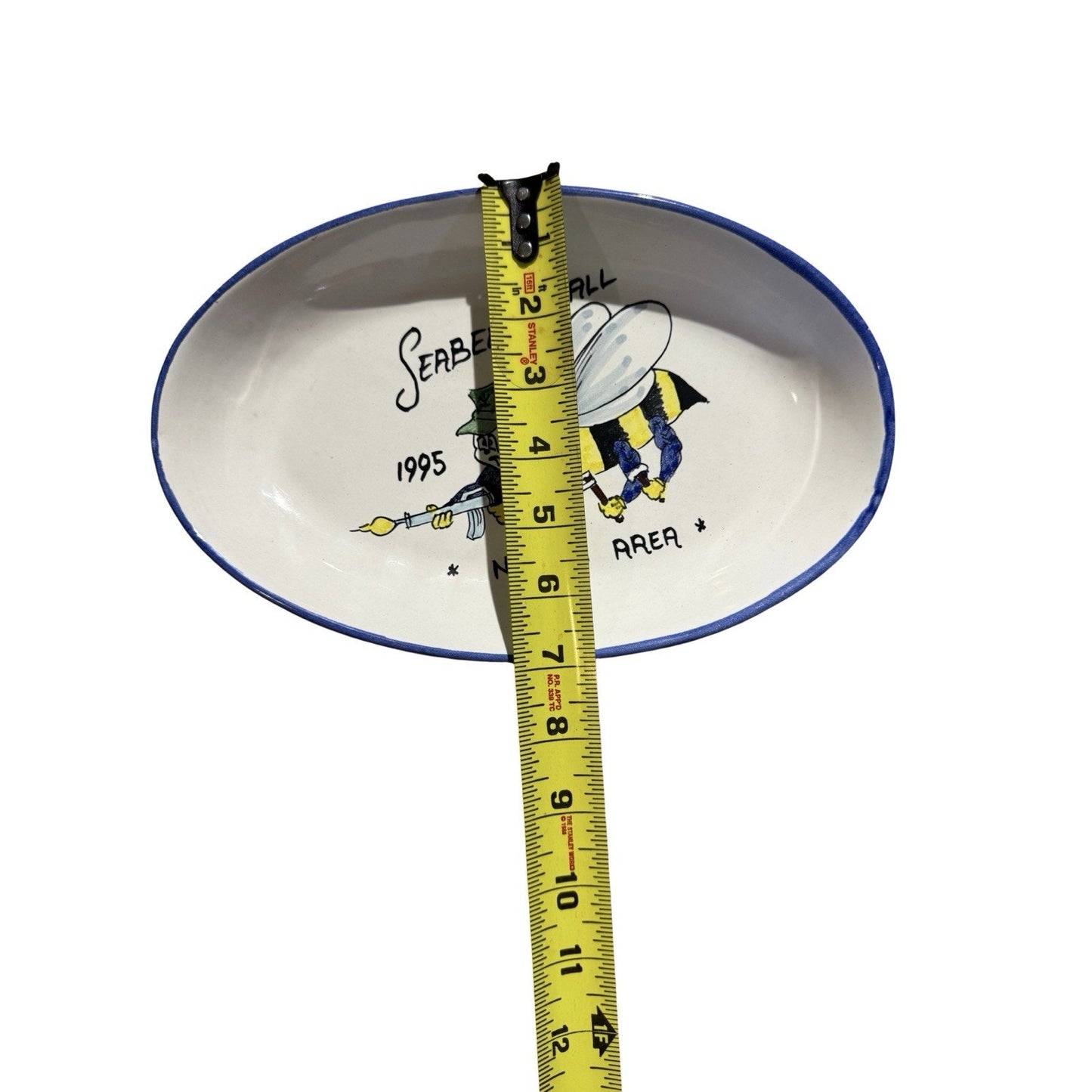 1995 US Navy Seabee Ball Naples Plate Giovanni Vietri Italy Hand Painted RARE