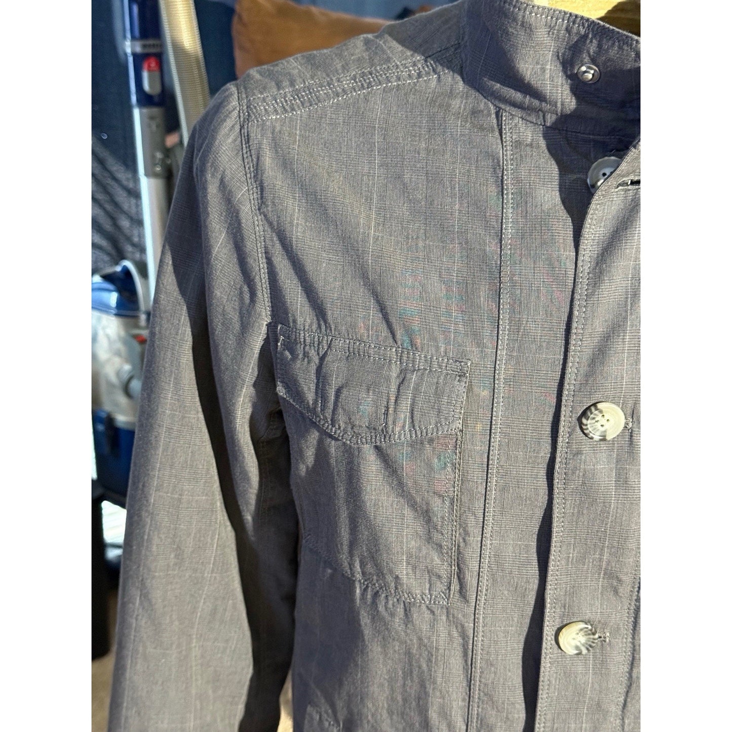 Banana Republic Men’s Gray Utility Jacket Small Cotton Lined Pockets