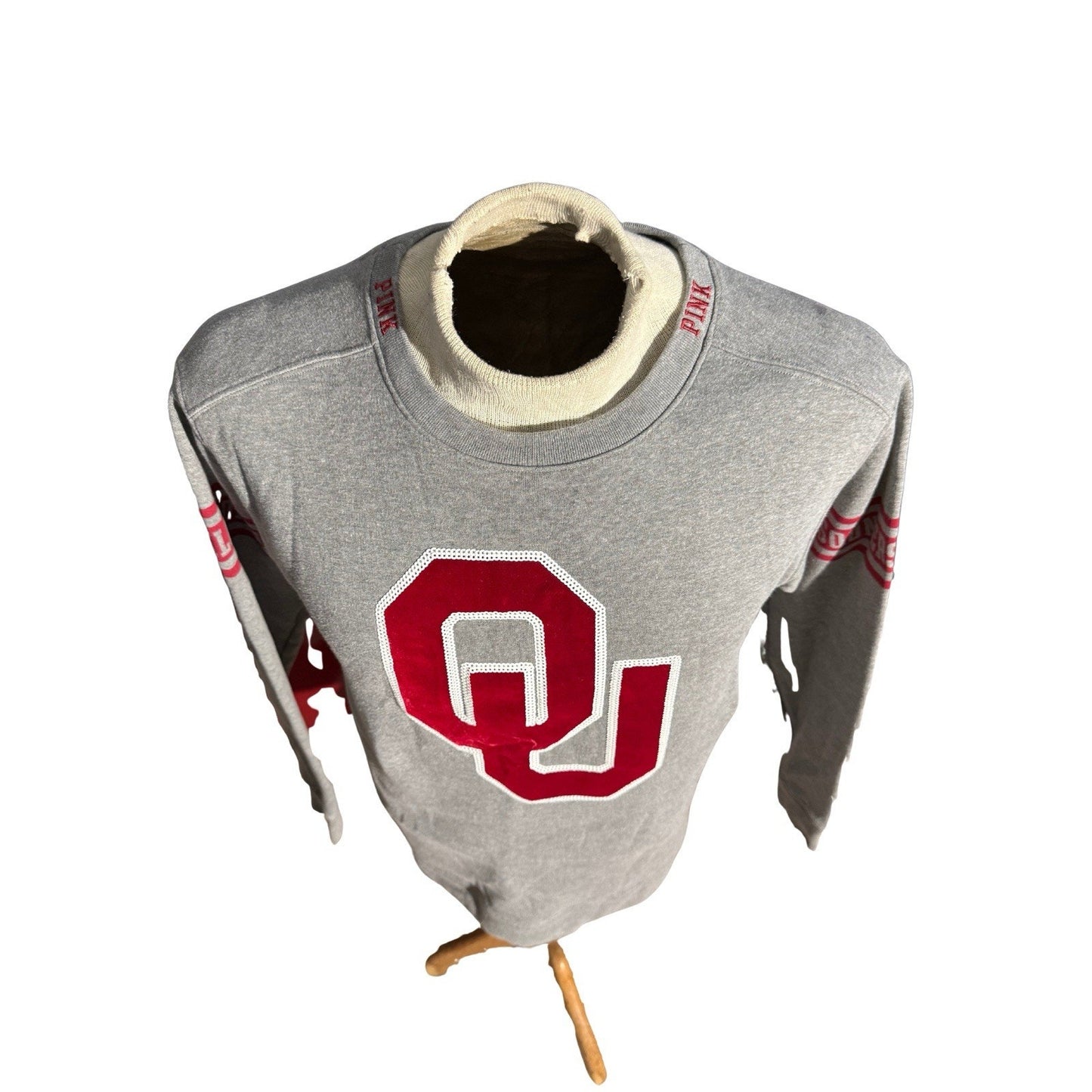 Victoria’s Secret PINK OU Sooners Gray Long Sleeve Sweatshirt XS