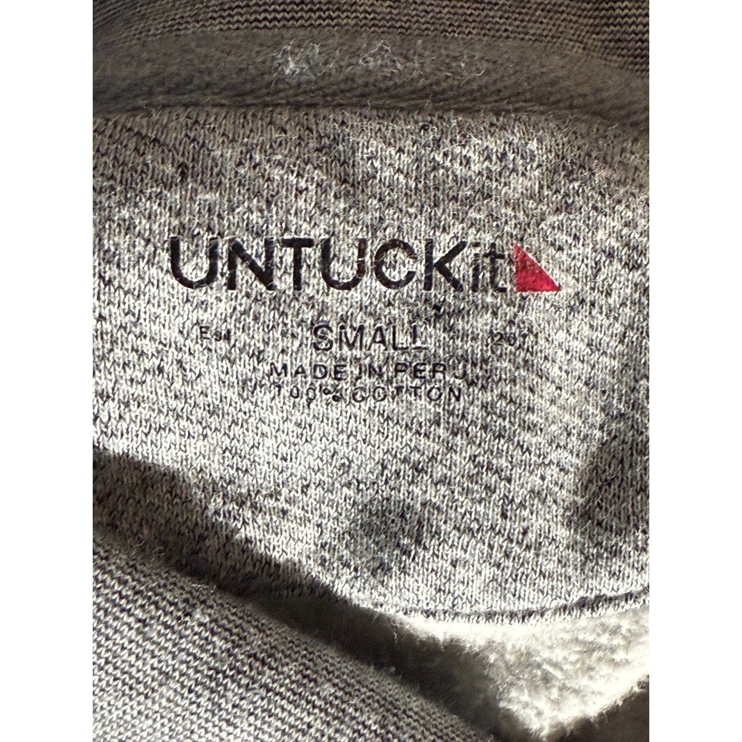 UNTUCKit Pullover Gray Cotton Shawl Collar Long Sleeve Sweater Men’s Small
