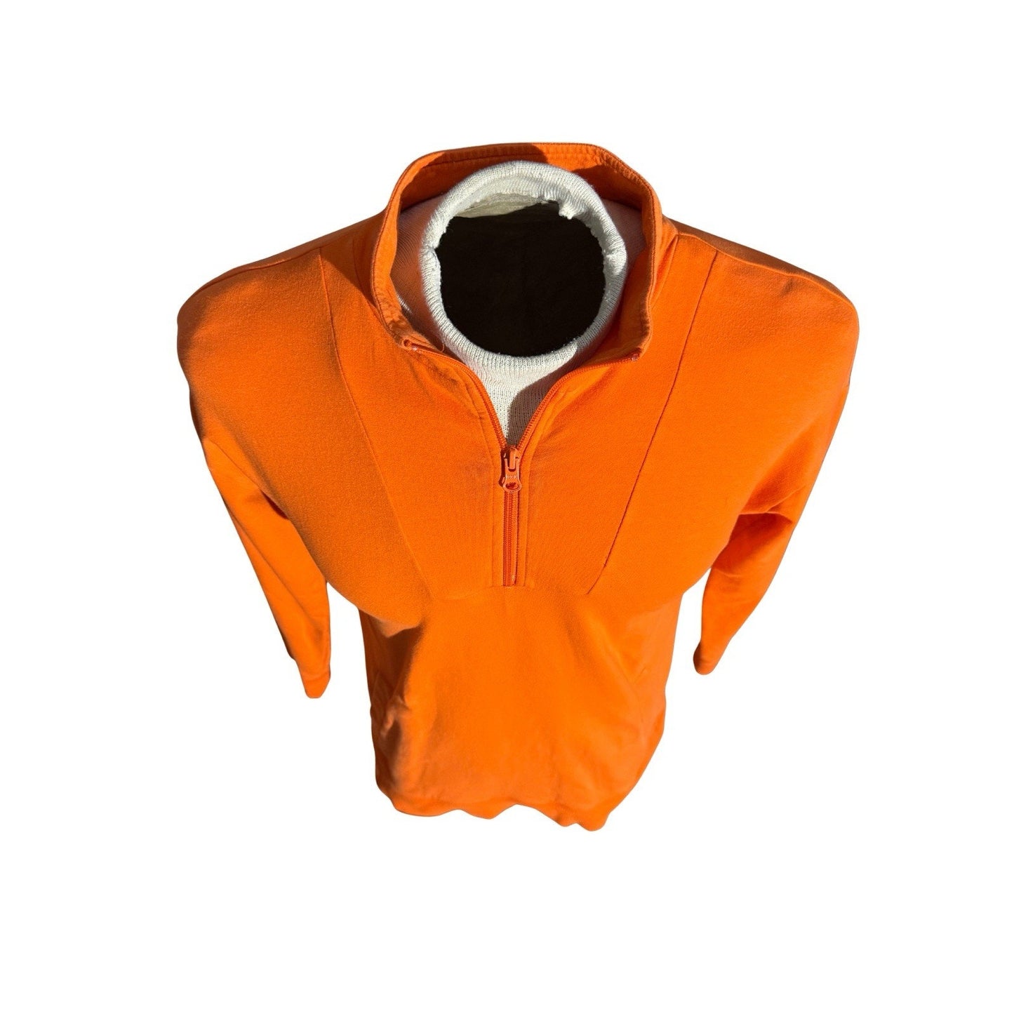 T by Talbots Women’s Orange Quarter Zip Pullover Top SP Cotton Stretch