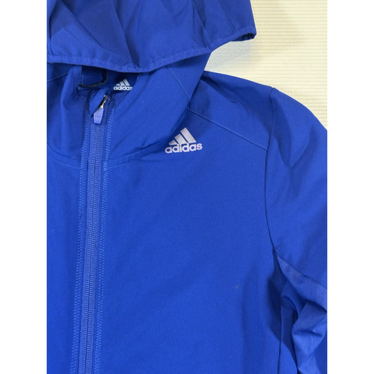 Adidas Energy Running Jacket Women’s XS Blue Full Zip Hoodie Reflective