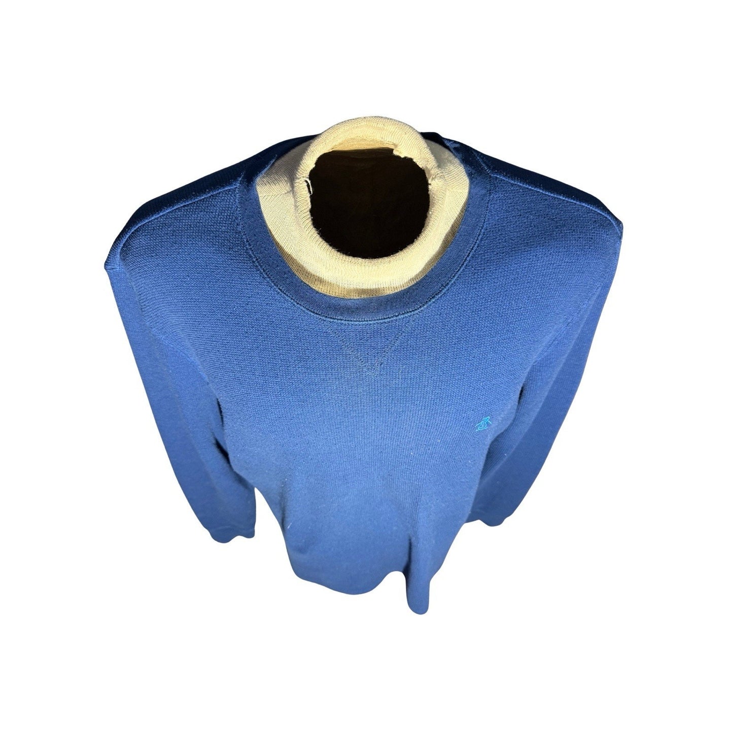 Original Penguin Waffle Knit Crewneck Sweatshirt Blue XL Long Sleeve Pullover