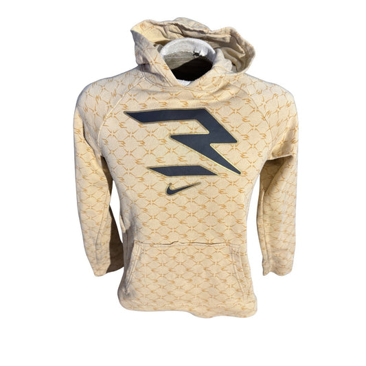 Nike Russell Wilson 3BRAND Hoodie Youth XL 13-15 Yrs Beige Graphic Sweatshirt