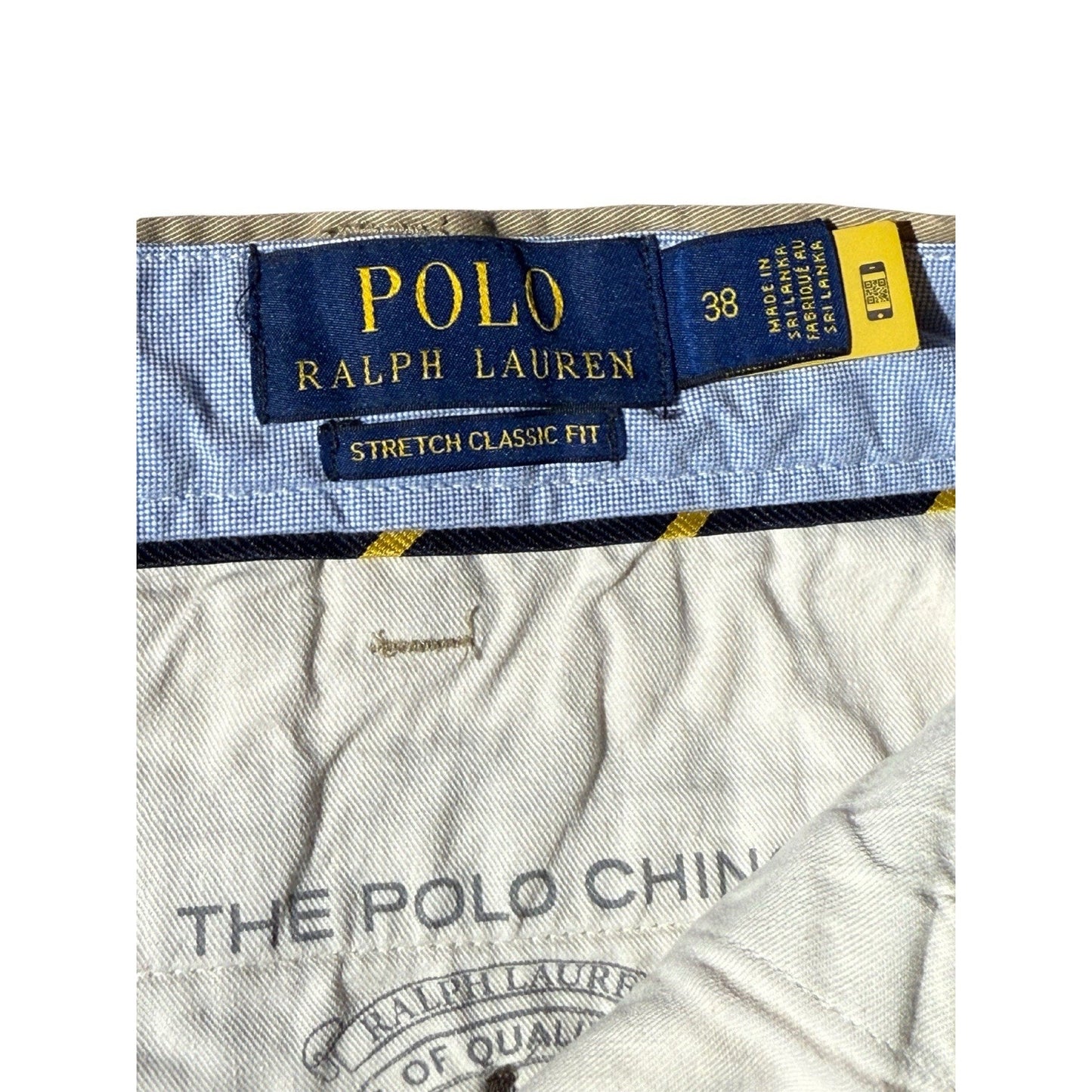 Polo Ralph Lauren Stretch Classic Fit Khaki Chino Shorts Men's Size 38