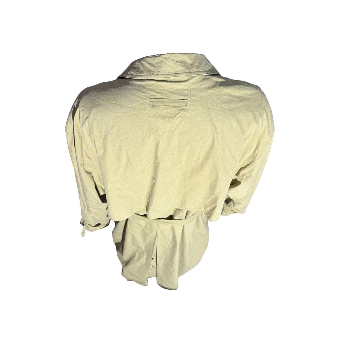 Vintage 1980s Bugatti Germany Trench Coat Khaki Belted Raincoat 54 Iridescent