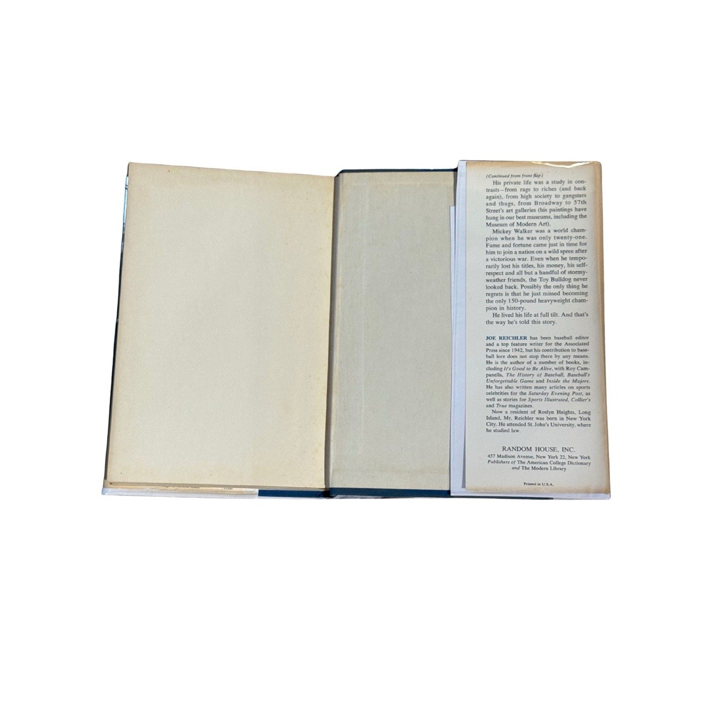 Mickey Walker The Toy Bulldog & His Times 1st Edition 1961 Boxing Biography HC