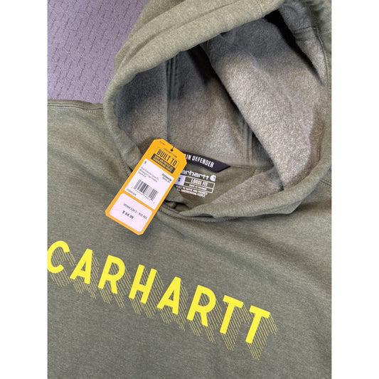 Carhartt mens Rain Defender Loose Fit Heavyweight Quarter-zip Size Small Green