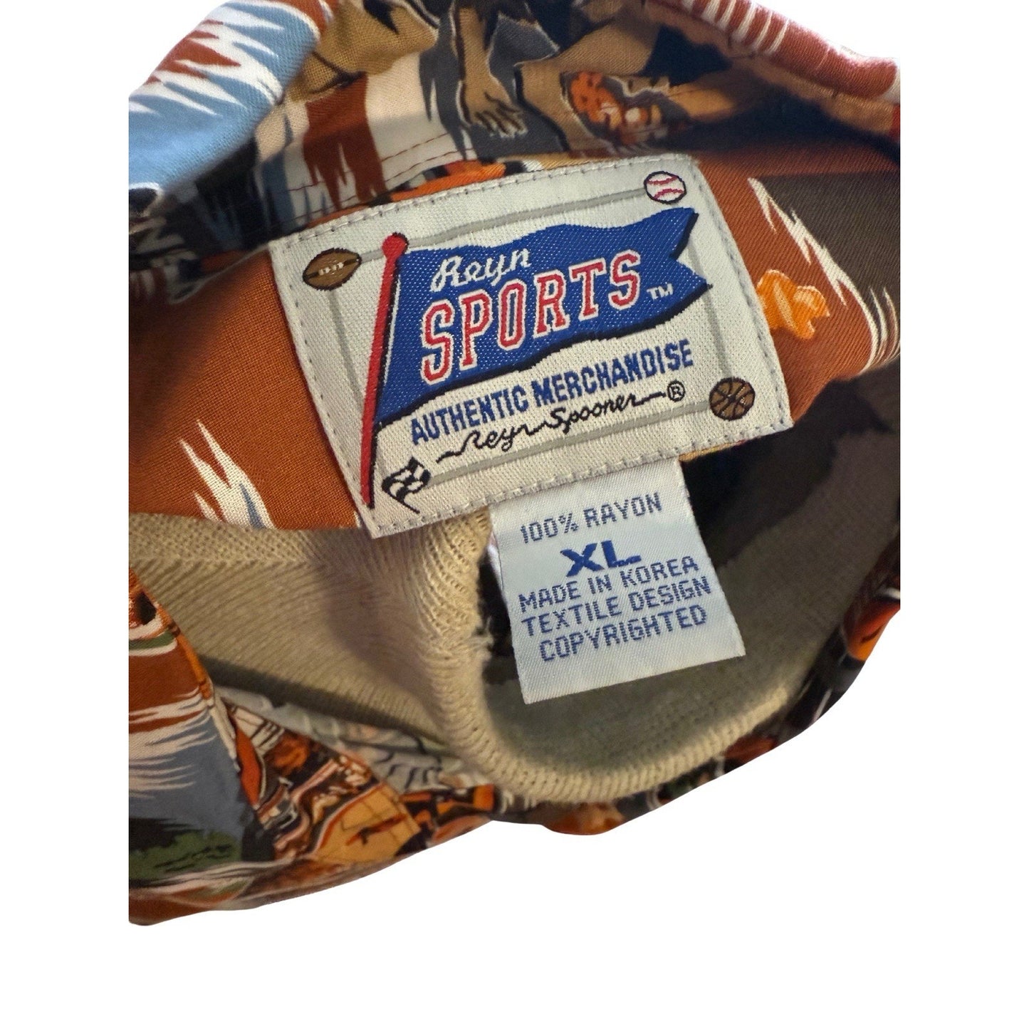 Reyn Spooner OSU Cowboys Hawaiian Shirt XL Oklahoma State Aloha Rayon Made Korea