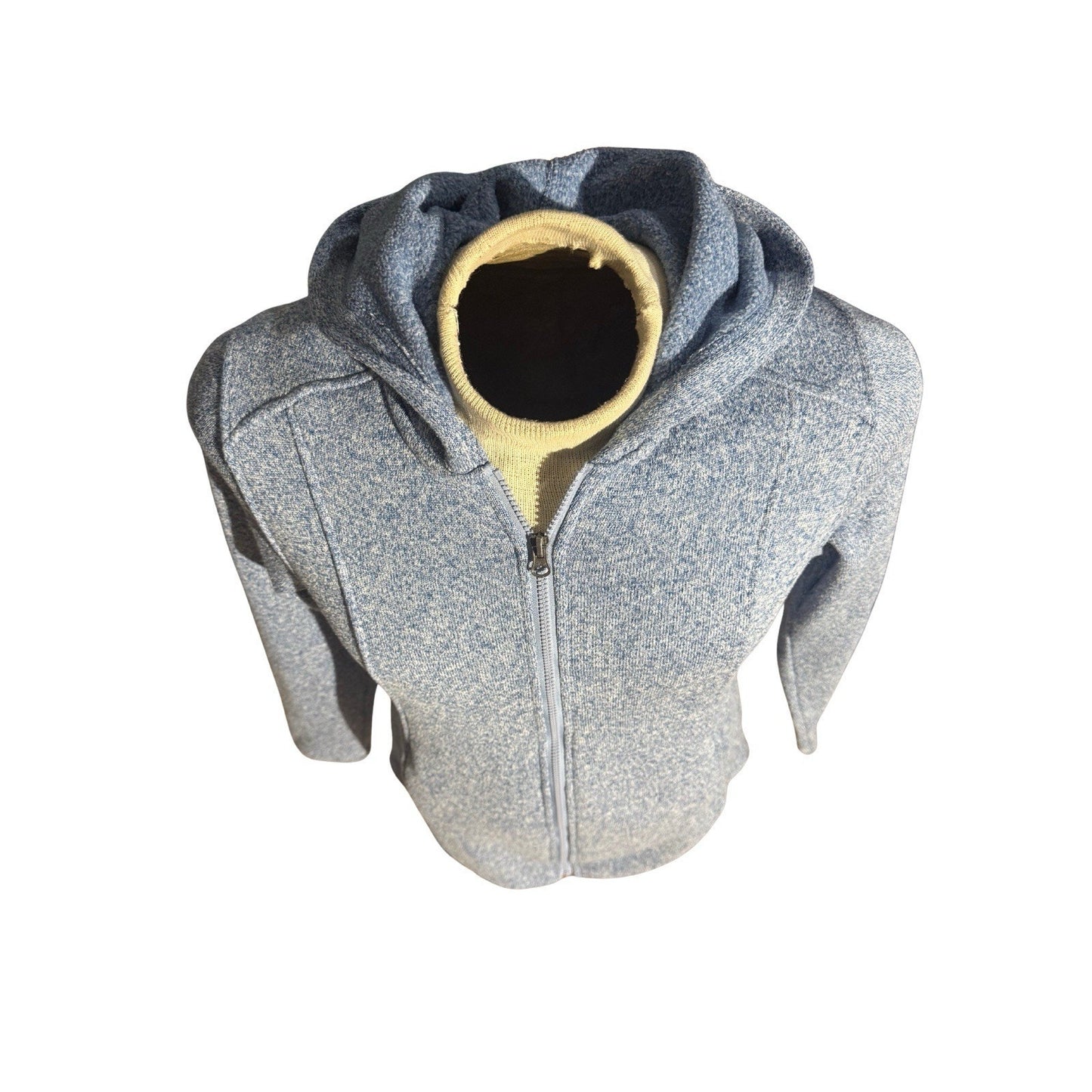 Eddie Bauer Fleece Hoodie Women Large Blue Long Sleeve Full Zip Outdoor Jacket