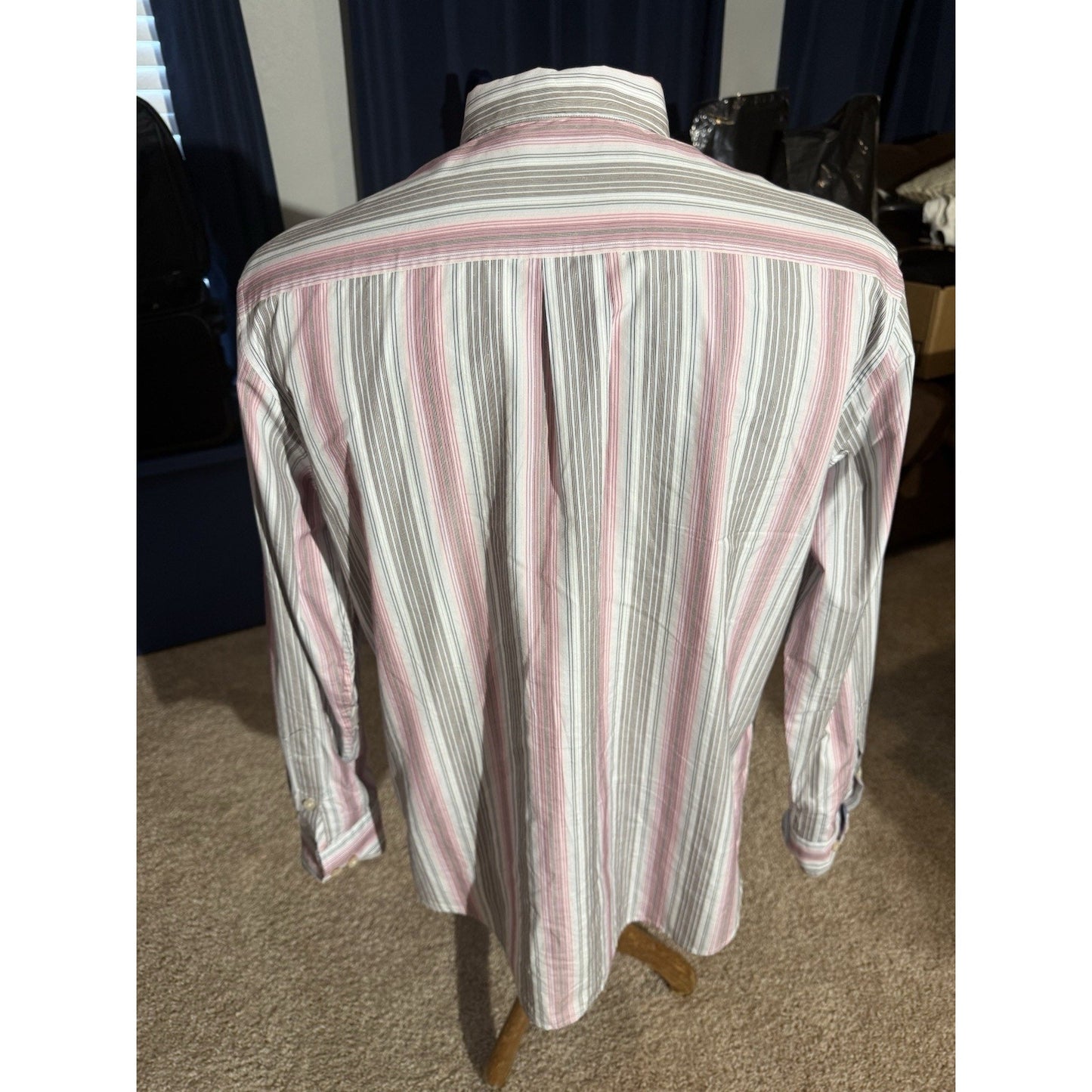Tommy Bahama Men’s M Striped Cotton Silk Blend Long Sleeve Button Shirt 278