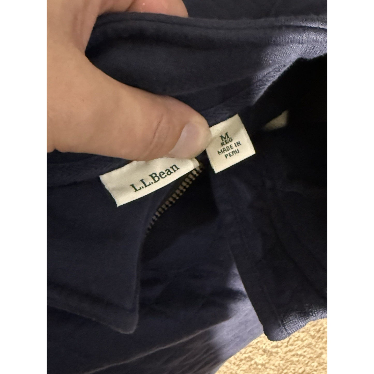 LL Bean Men’s Blue 1/4 Zip Pullover Sweater