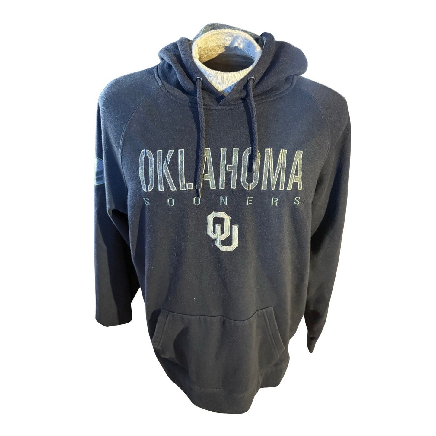 Colosseum Men’s XL Oklahoma Sooners Hoodie Navy Blue Pullover Sweatshirt OHT
